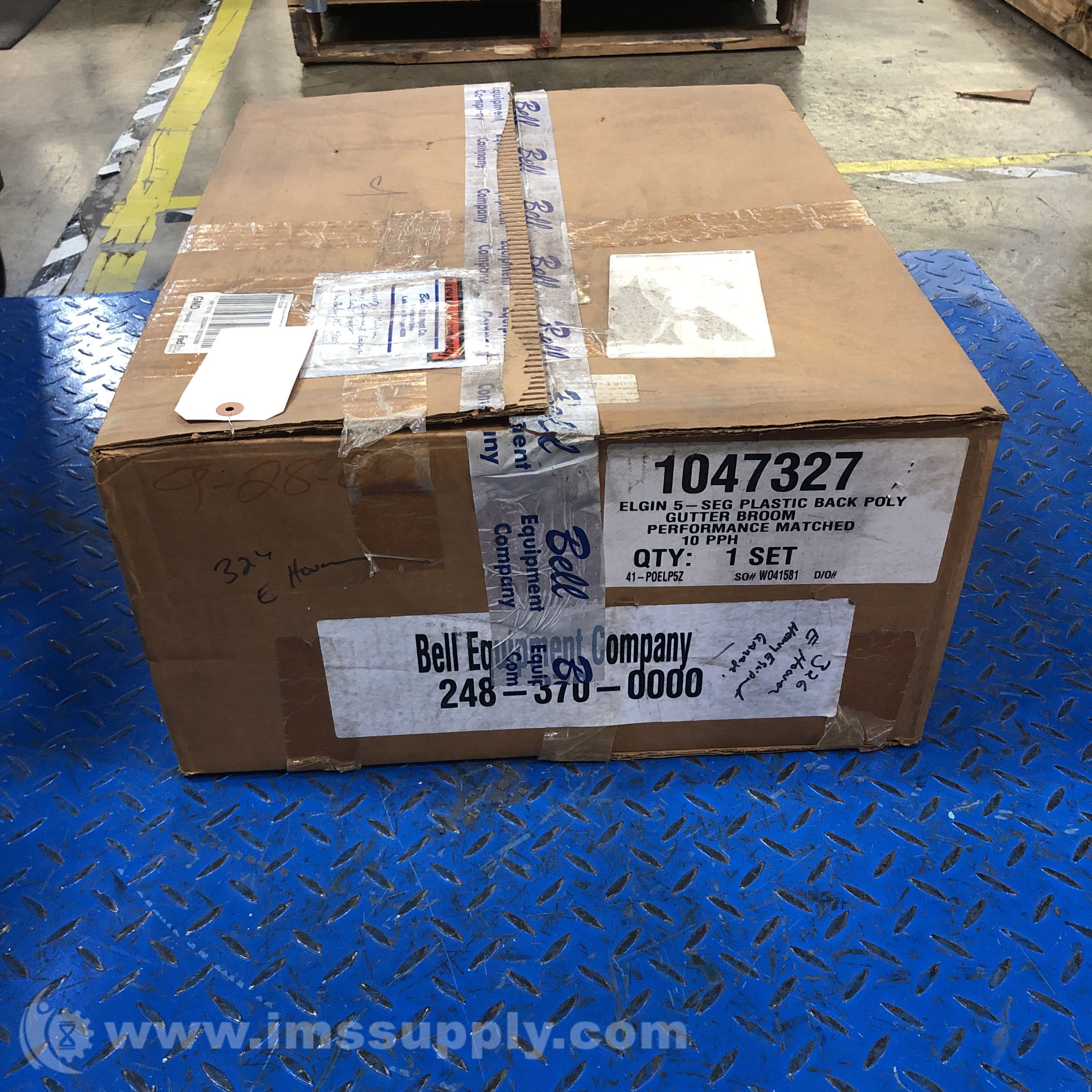 Elgin 1047327 5Section Poly Gutter Broom Bear, Red, Box of 5 IMS Supply