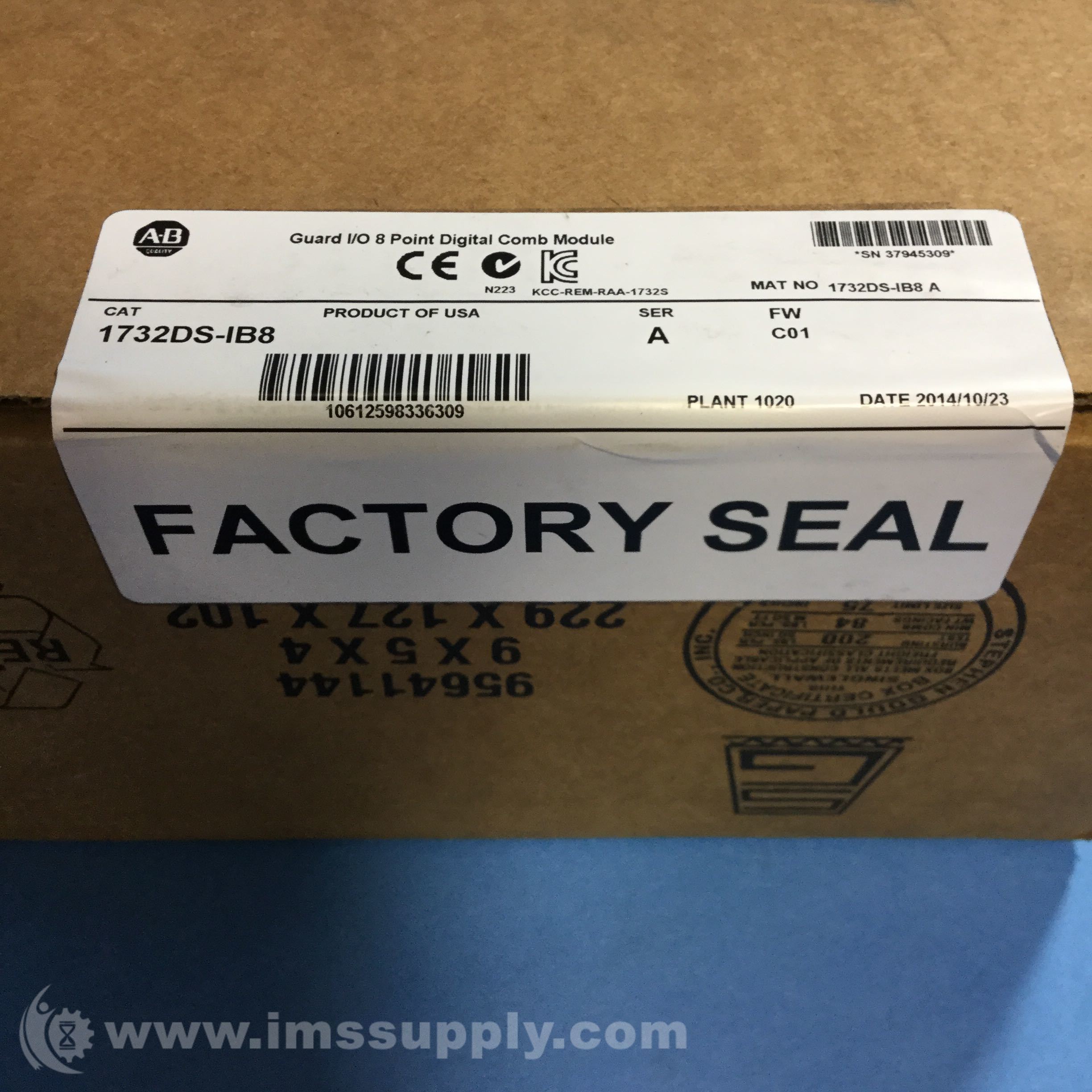 Allen Bradley 1732DS-IB8 Safety Input Block 8Point24VDC Devicenet - IMS ...