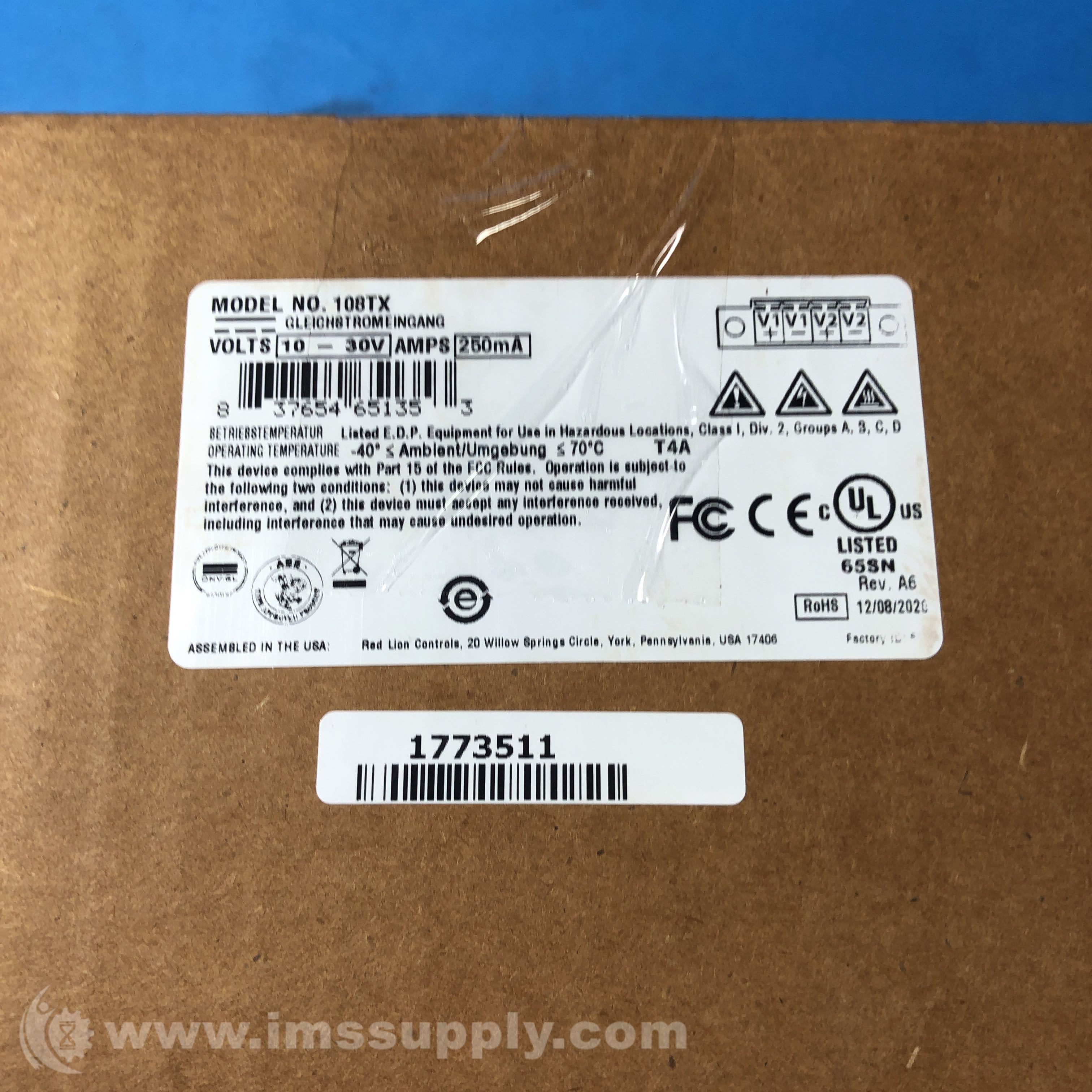 Red Lion Controls 108TX Ethernet Switch - IMS Supply
