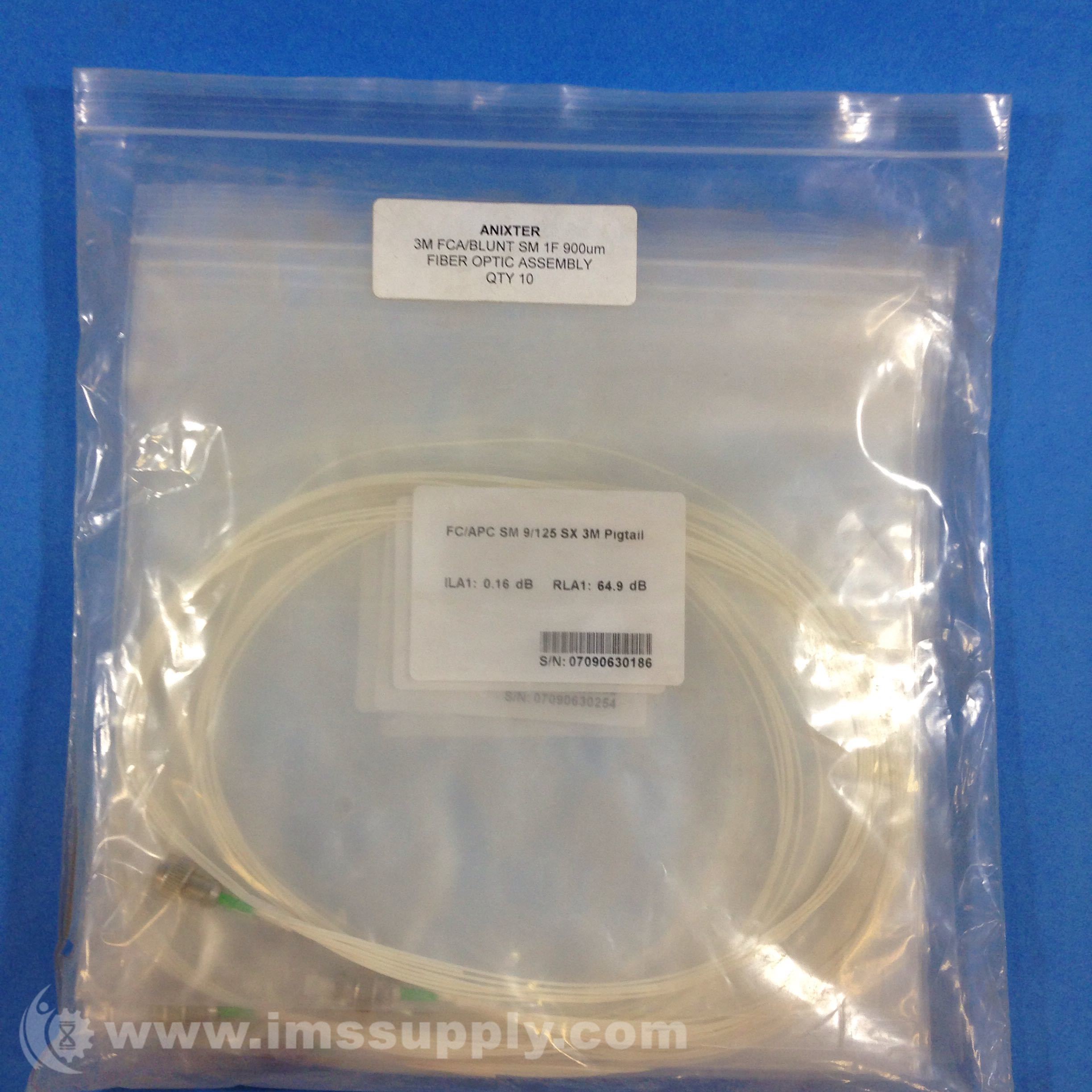 Anixter FC/APC SM 9/125 SX 3M PIGTAIL Fiber Optic Cable IMS Supply