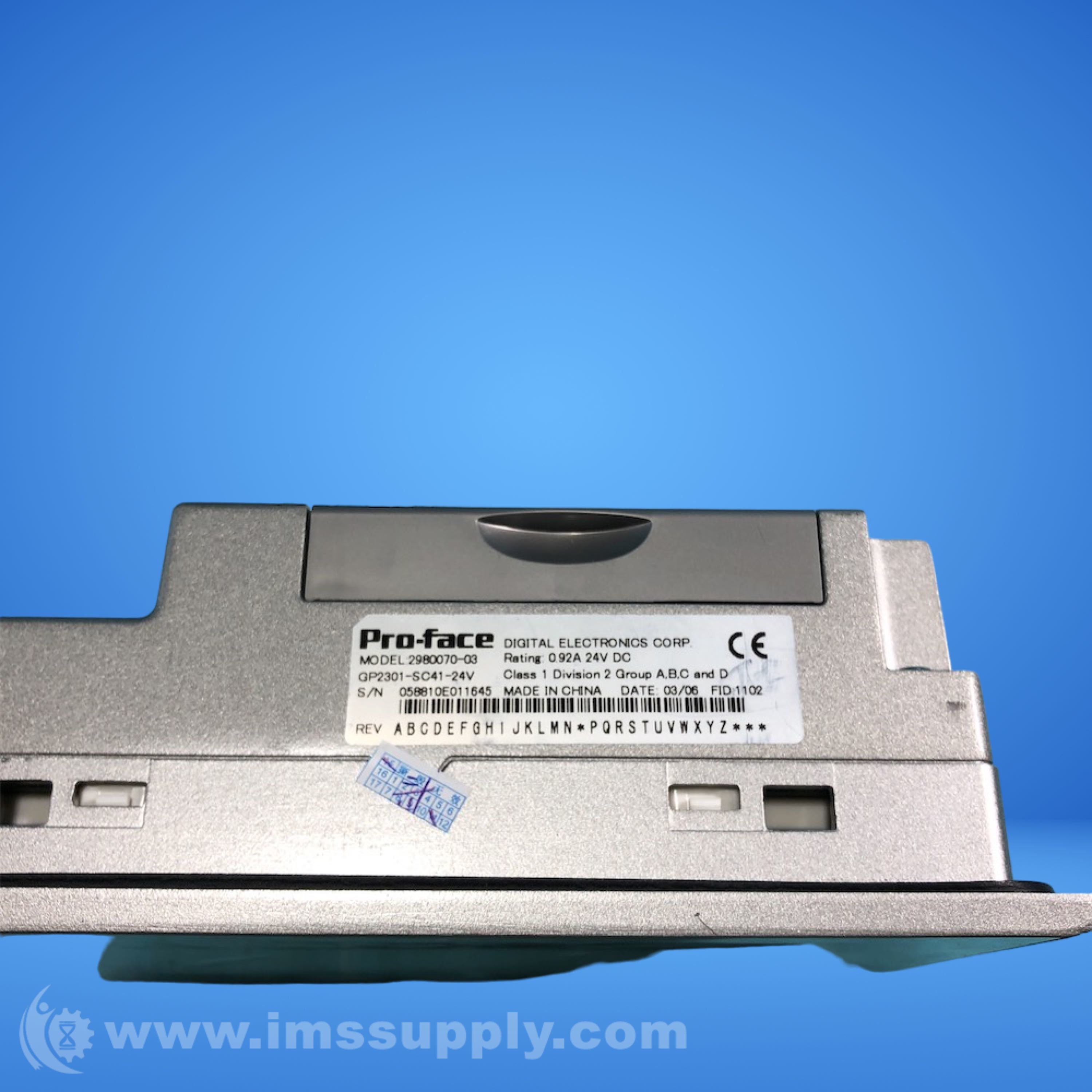 Pro-face GP2301-SC41-24V - IMS Supply