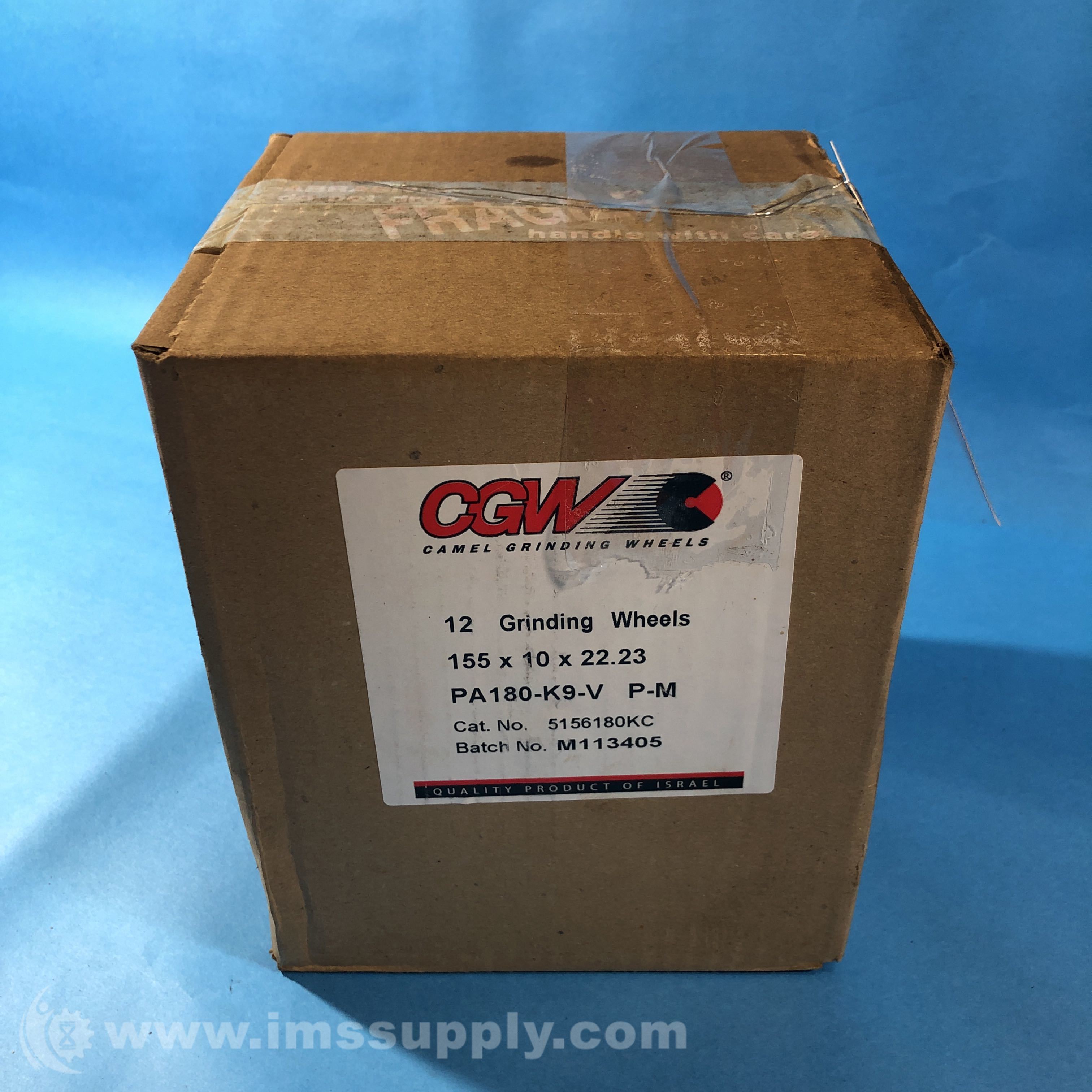 Camel Grinding Wheels PA180K9V PM Box of 12 Grinding Wheels IMS Supply