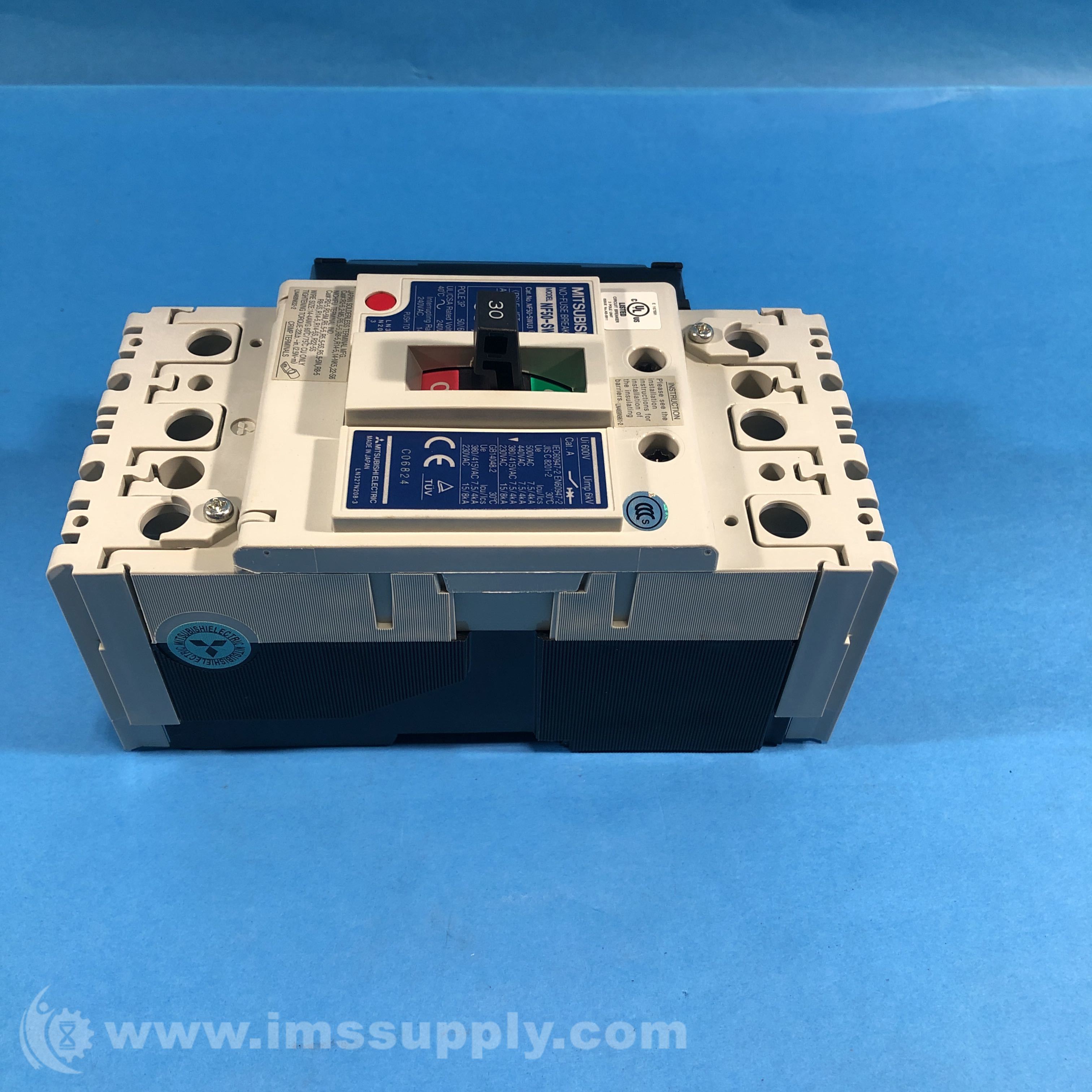 Mitsubishi NF50-SWU3-030 Circuit Breaker, 30 Amp - IMS Supply