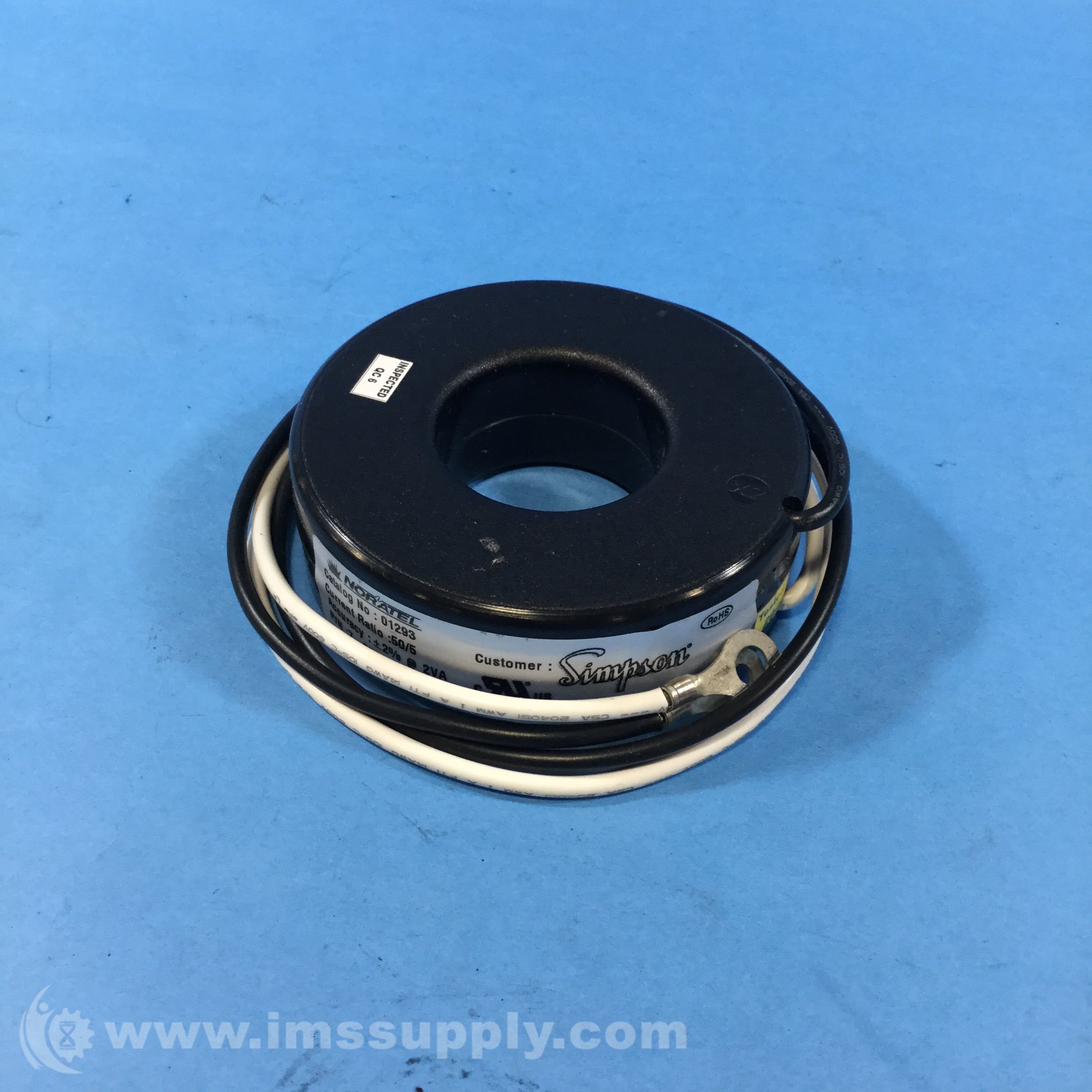 Simpson 01293 Current Transformer, Donut, 101, 50 A, 50 Hz IMS Supply