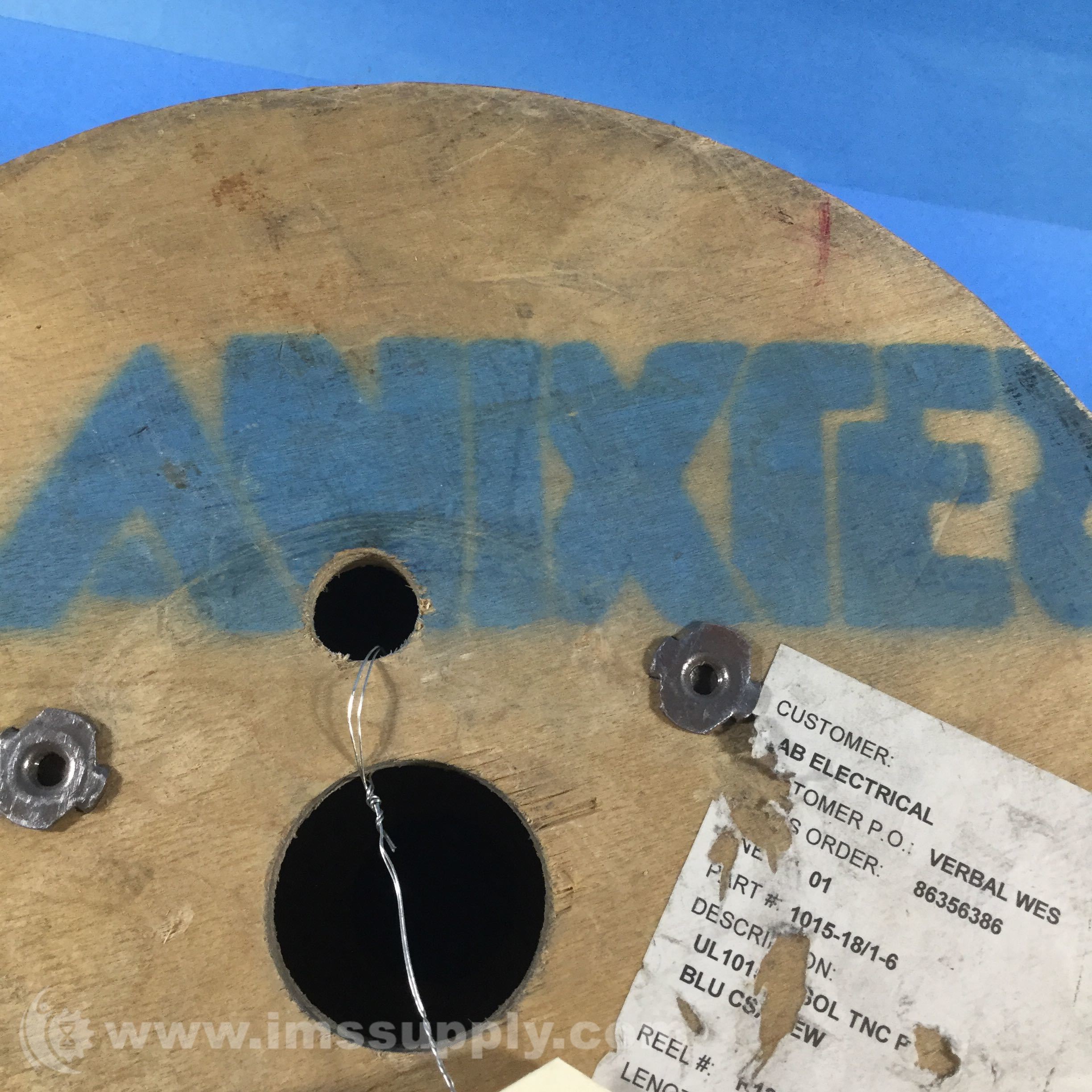 Anixter 101518/16 HookUp Wire, UL 1015, 18 AWG, Solid, 600V IMS Supply