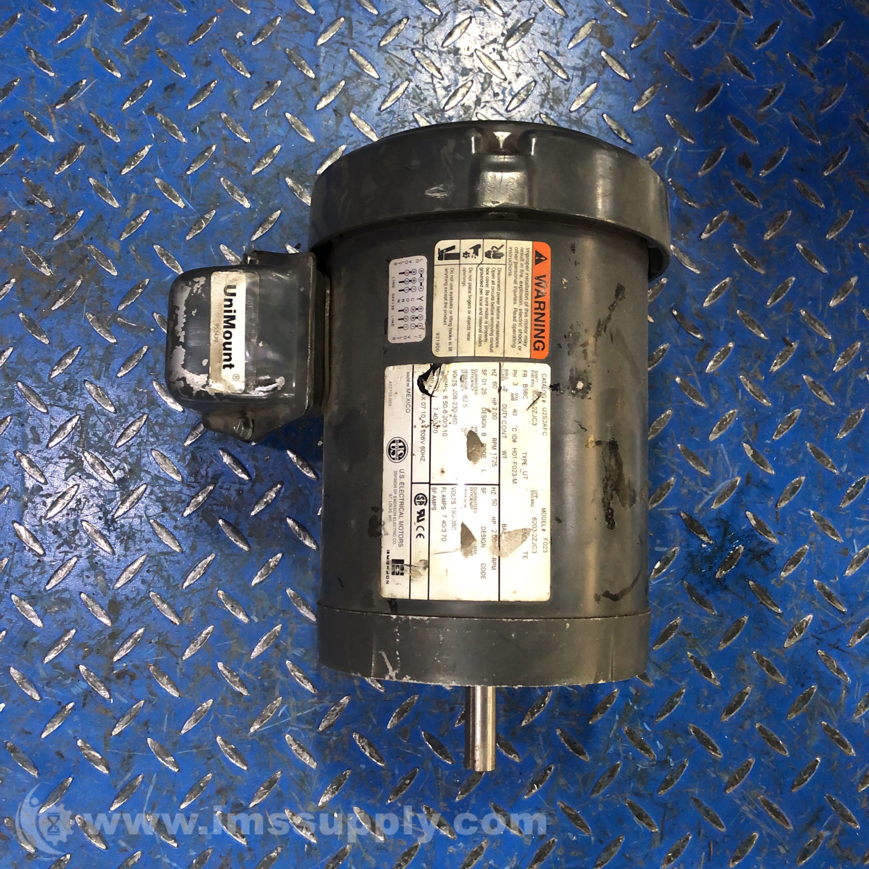 US Electrical Motors U2S2AFC General Purpose Motor IMS Supply