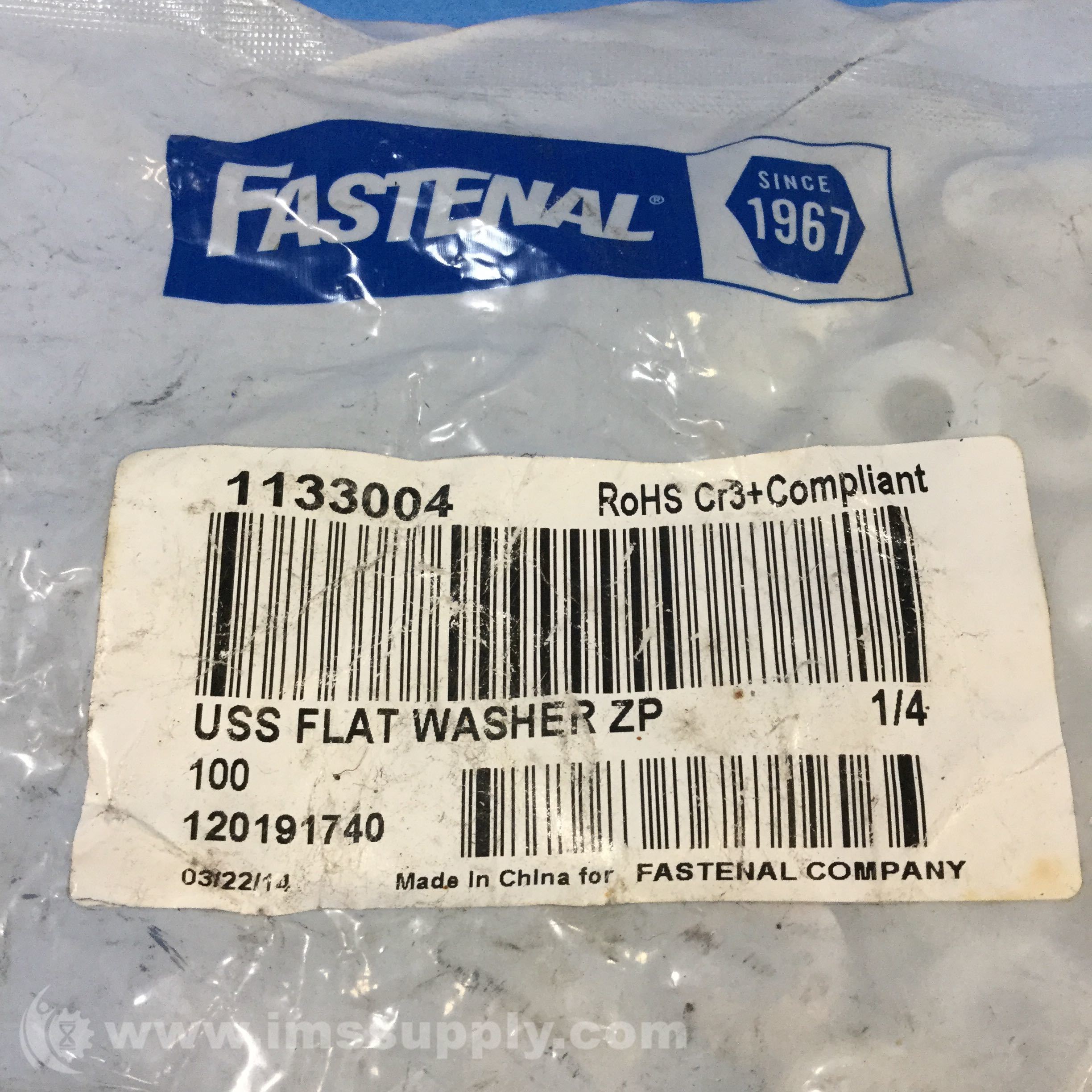 Fastenal 1133004 General Purpose Flat Washer IMS Supply