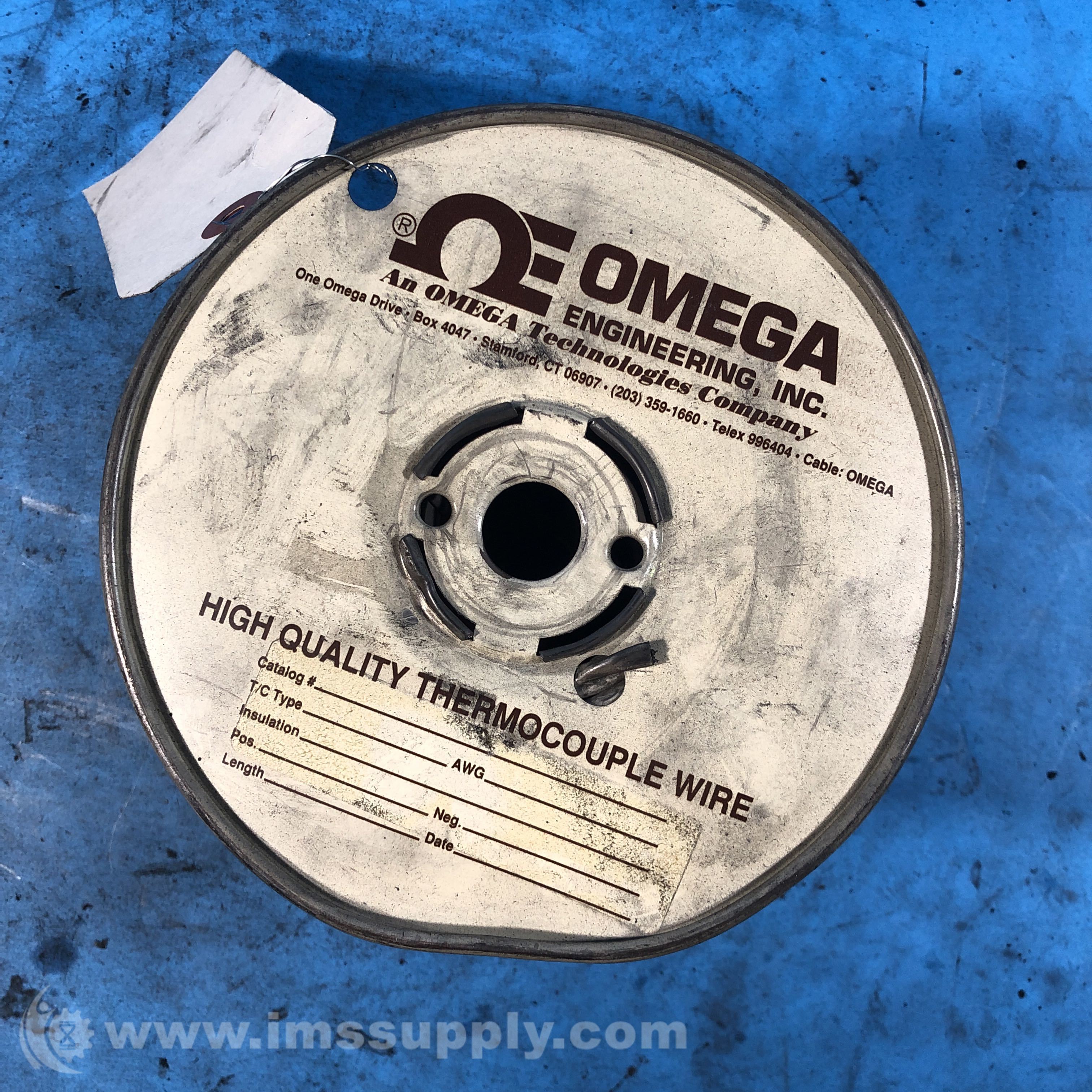 Omega Engineering White Thermocouple Wire Spool IMS Supply