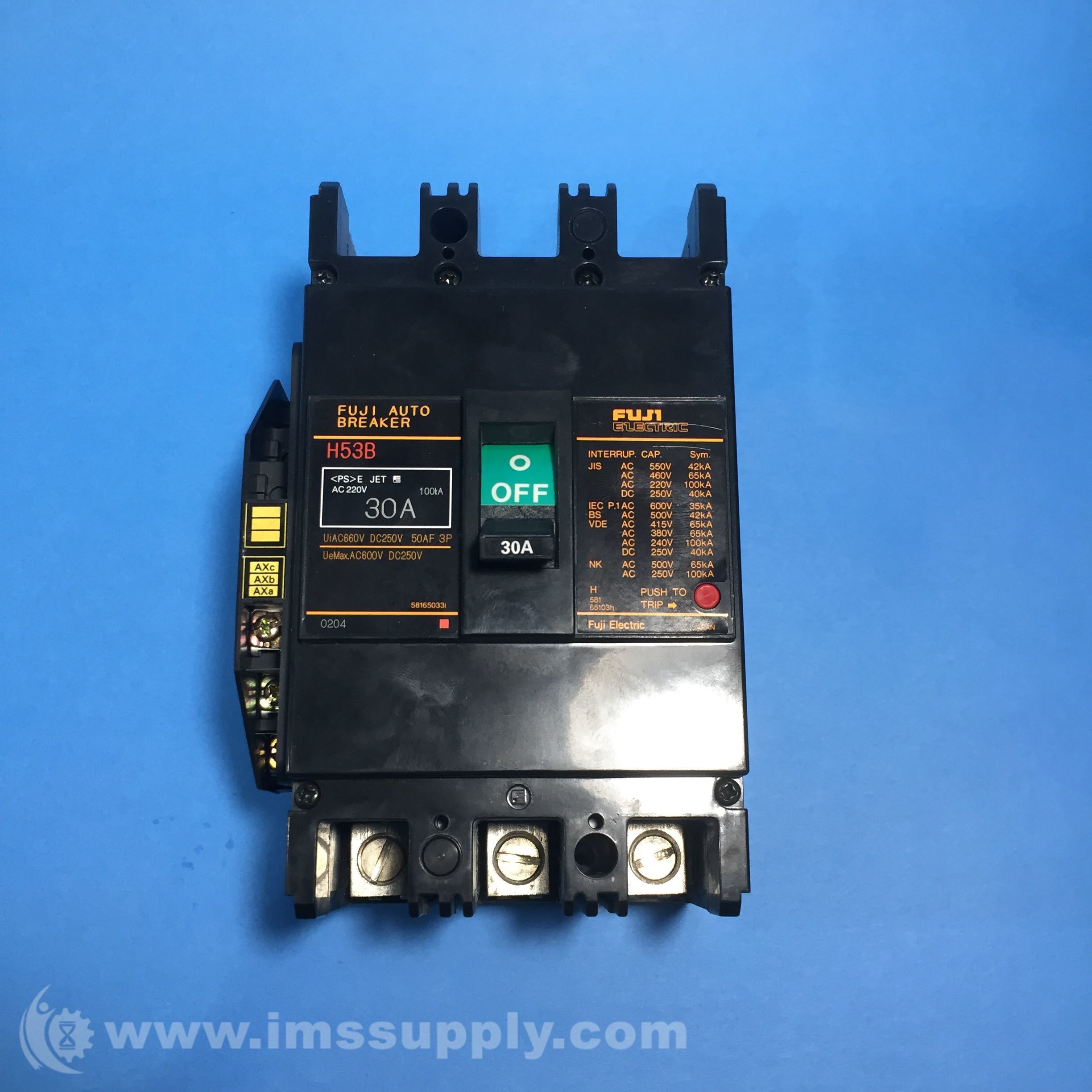 売れ筋新商品 Pole, 3 Amp, 30 Breaker, Circuit H53B-30 Fuji 220 IMS - VAC 漏電ブレーカー