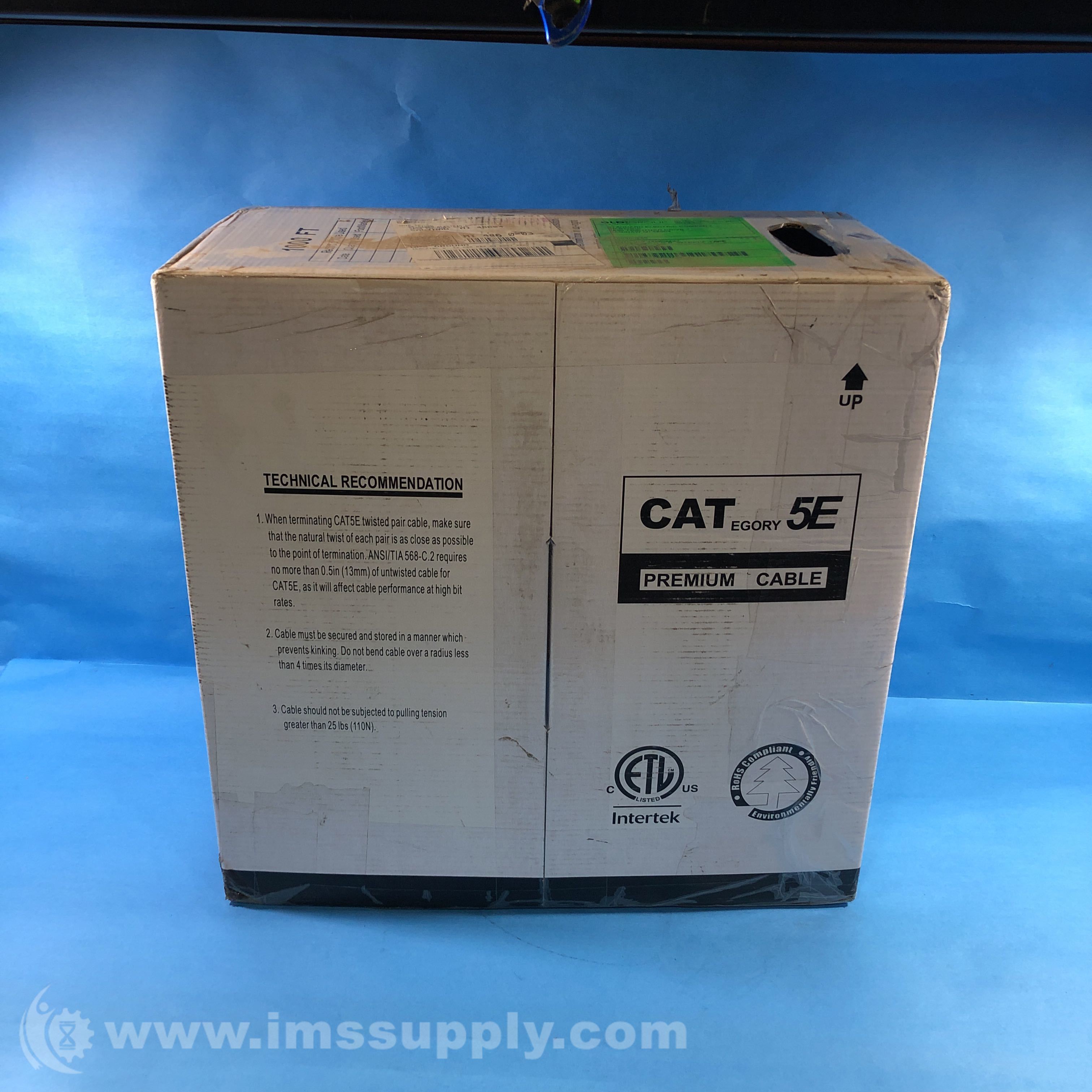 Vertical Cable CAT5E, Shielded Dual Jacket, Direct Burial, 1000ft, Black, B  通販