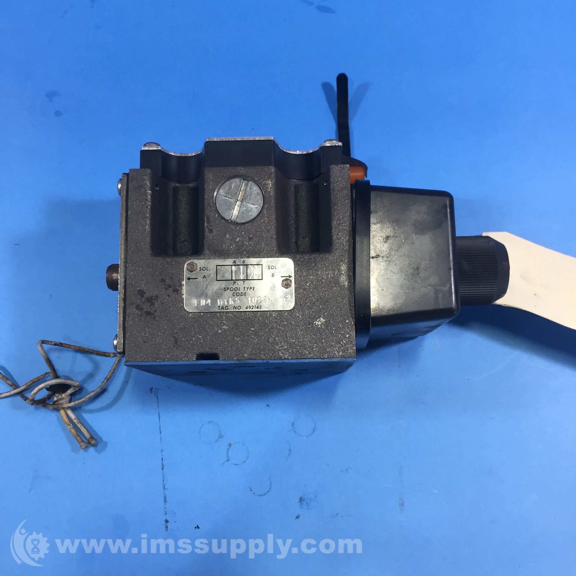 Racine FD4 DTKS 102SA 52 Solenoid Valve, 4600 PSI, 115 Volt IMS Supply