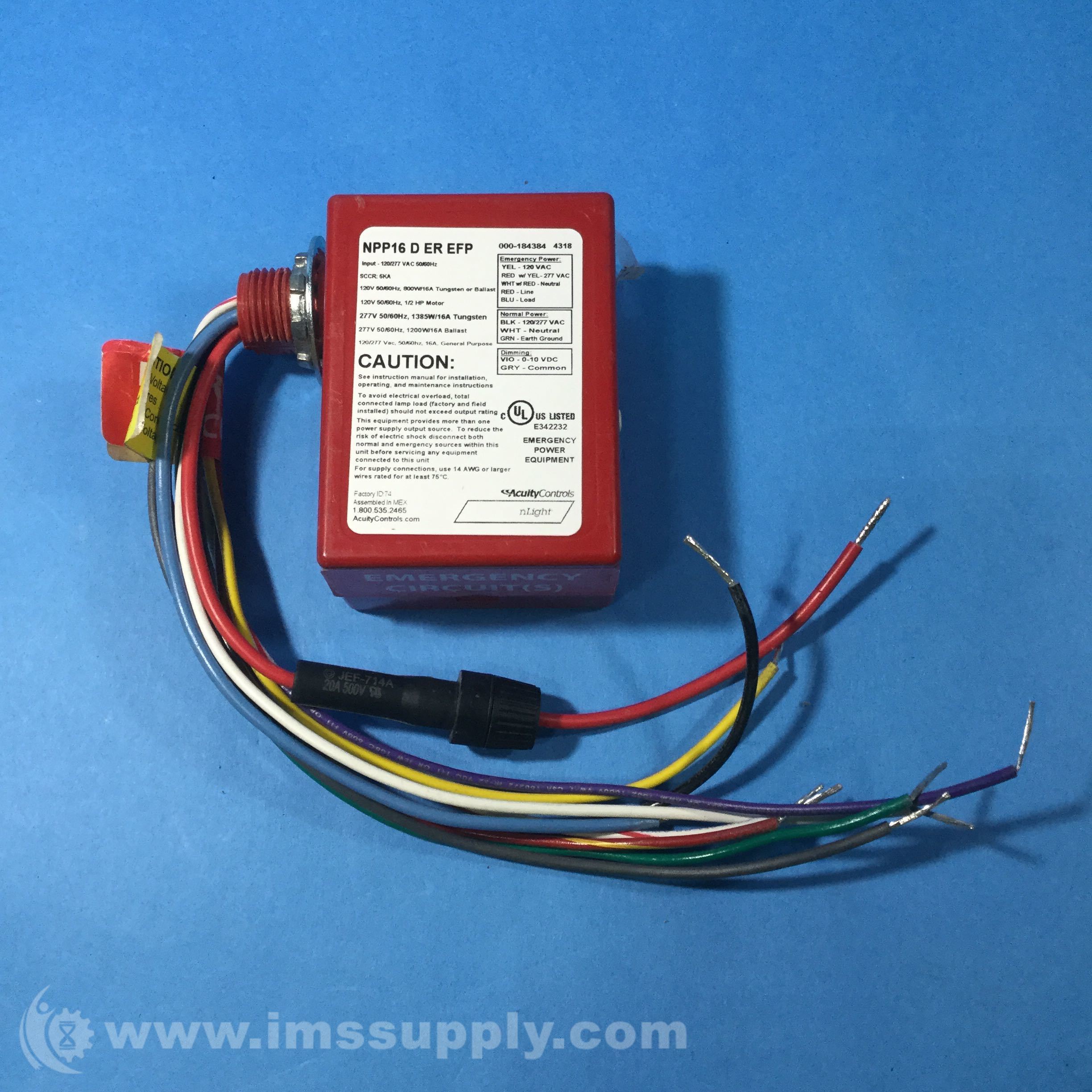 Acuity Controls NPP16 D ER EFP Power Relay Pack - IMS Supply