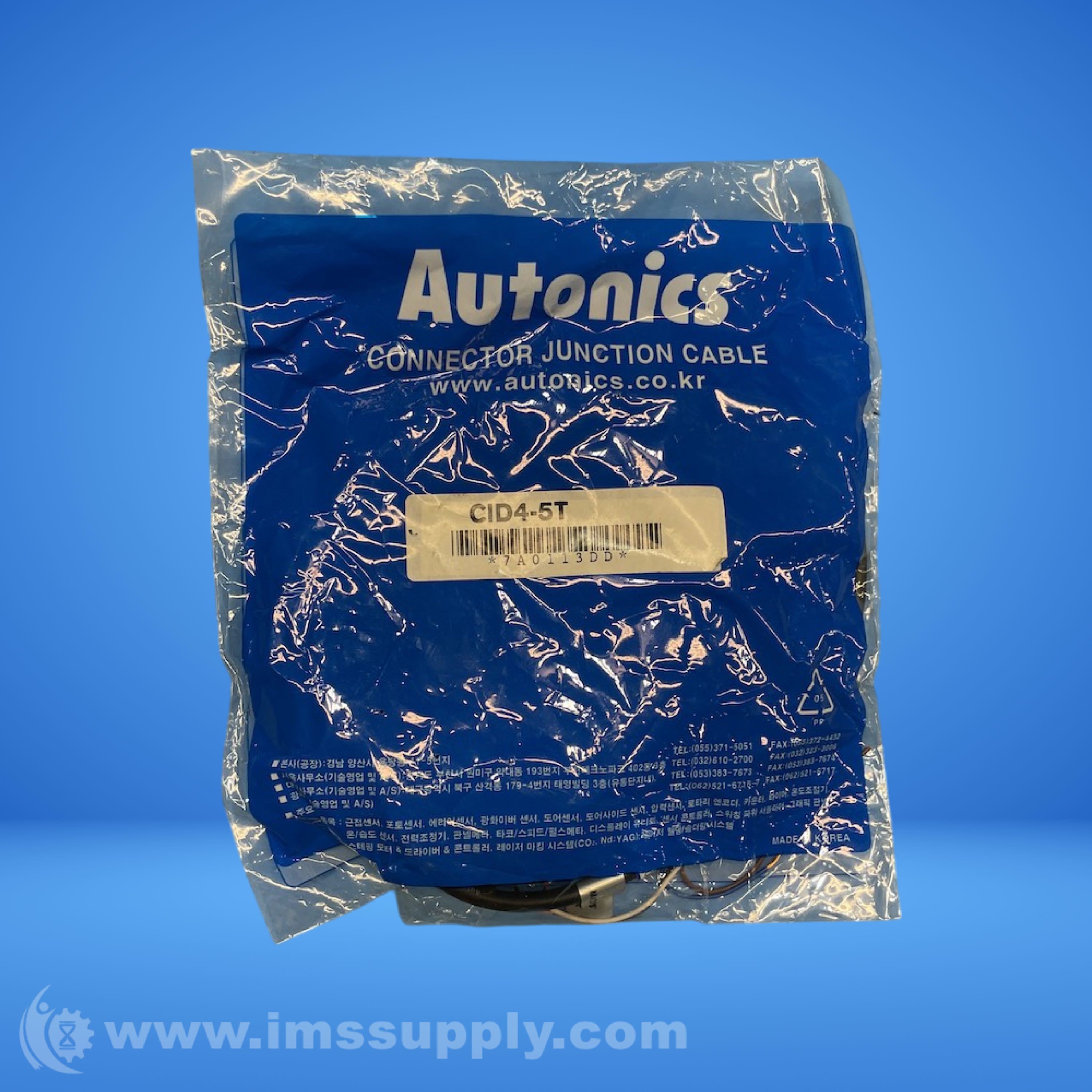 Autonics CID4-5T M12 Connector Cable - IMS Supply