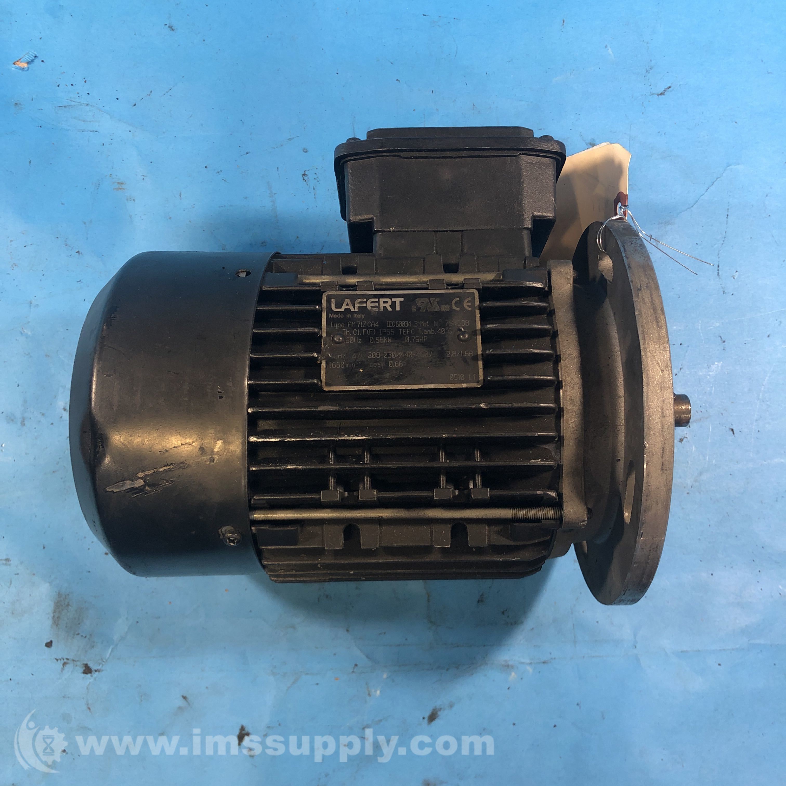 Lafert AM71ZCA4 Motor 0.75 HP (0.55 KW) Power 3Phase IMS Supply