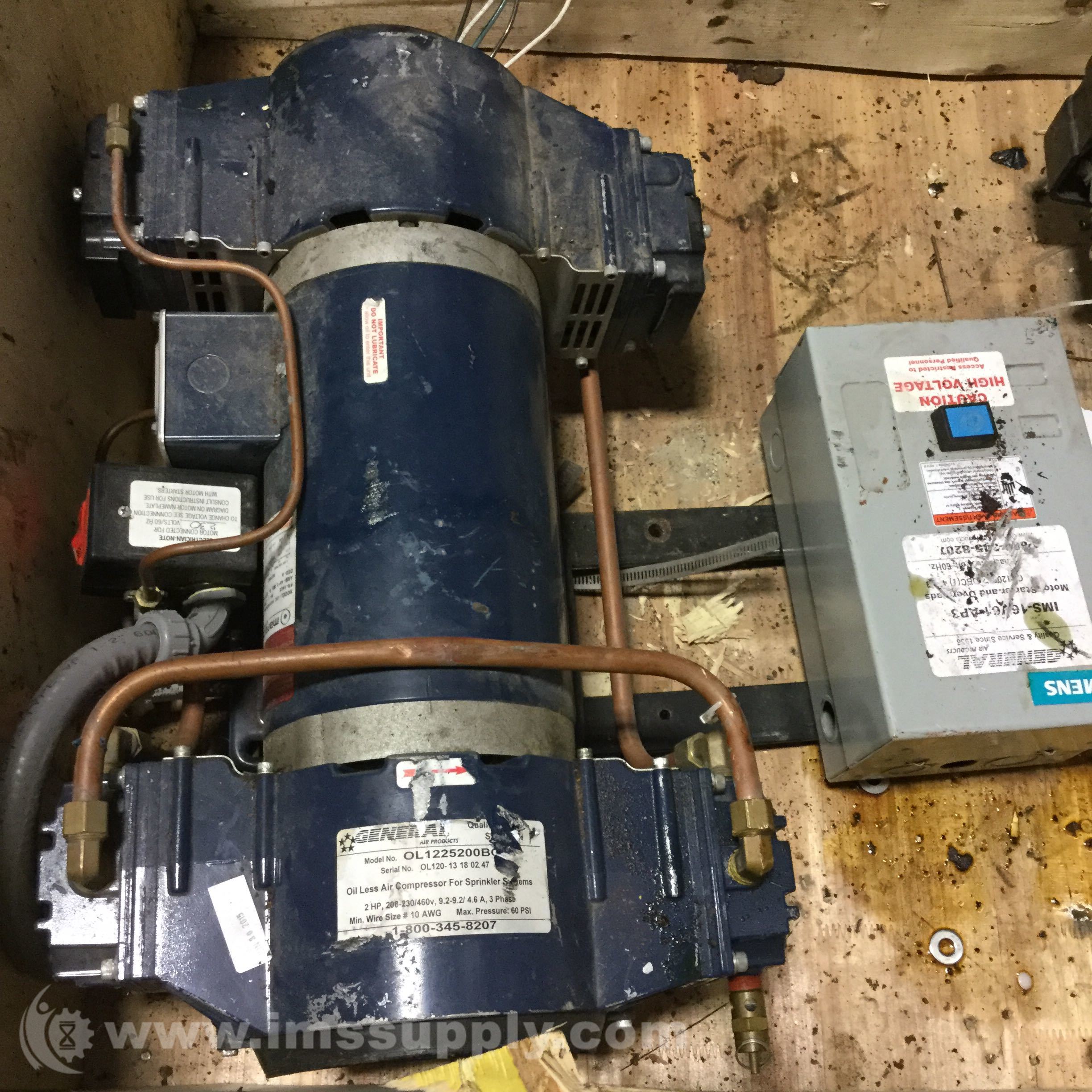General Air Products Inc Ol1225200bc Fire System Air Compressor Ims Supply