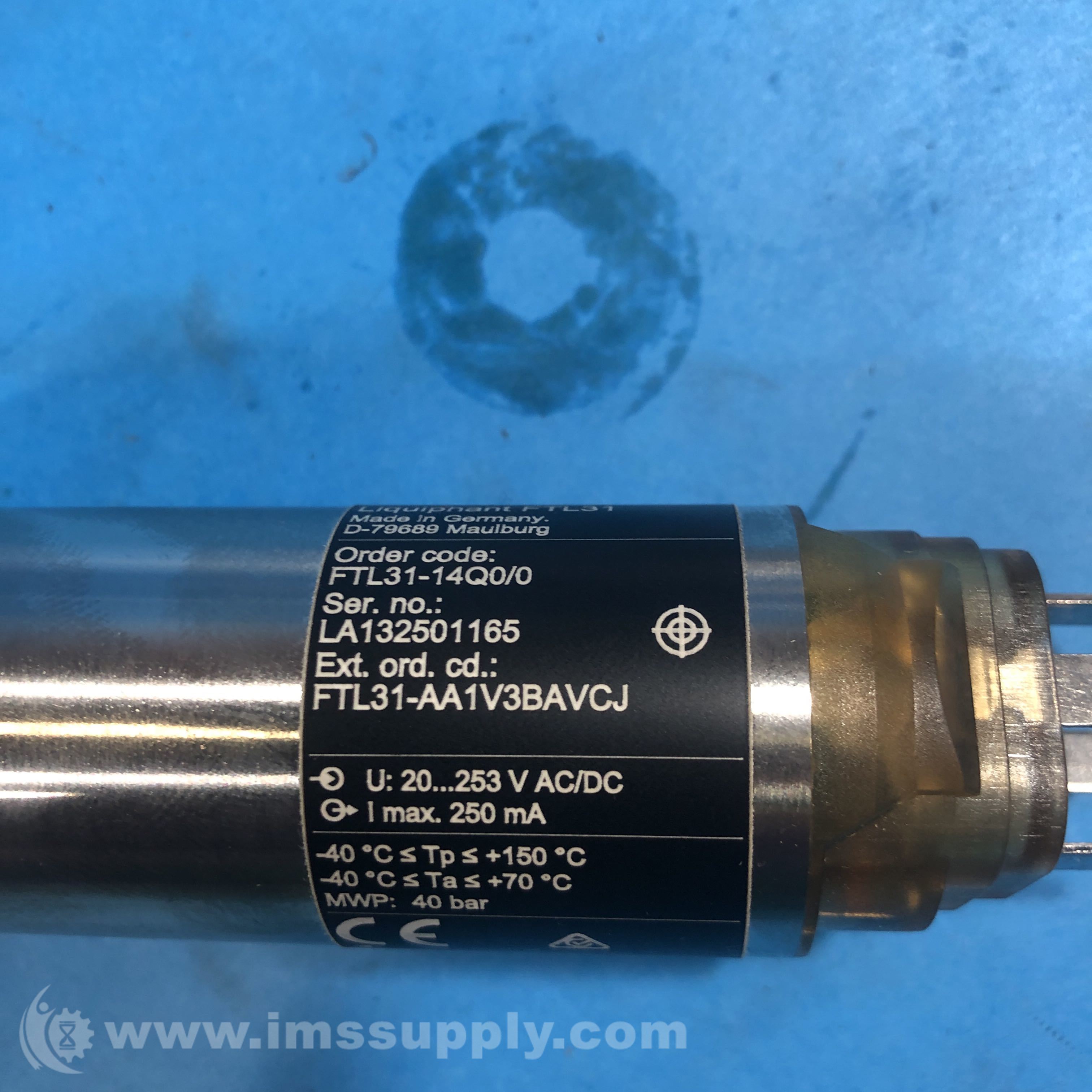 Endress & Hauser FTL31AA1V3BAVCJ Point Level Switch IMS Supply