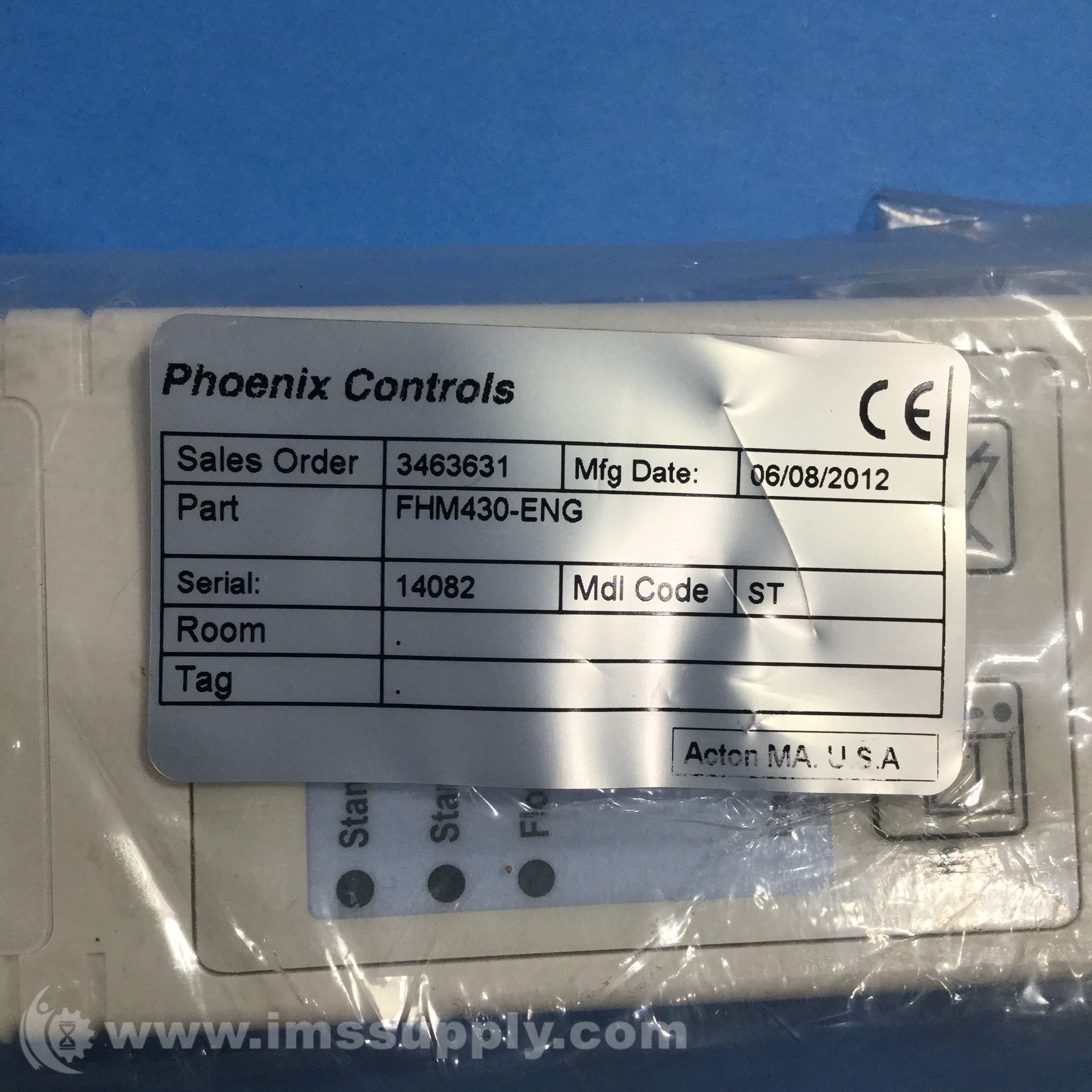 Phoenix Controls FHM430ENG Fume Hood Monitor IMS Supply