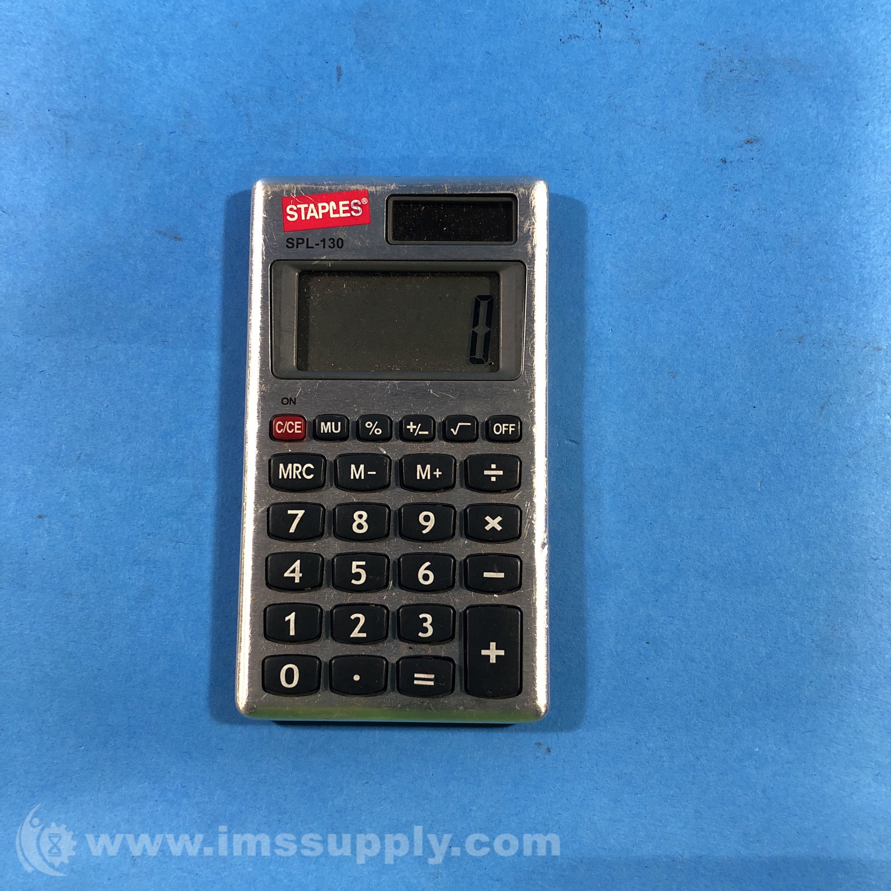 Staples SPL130 8Digit Display Handheld Calculator IMS Supply