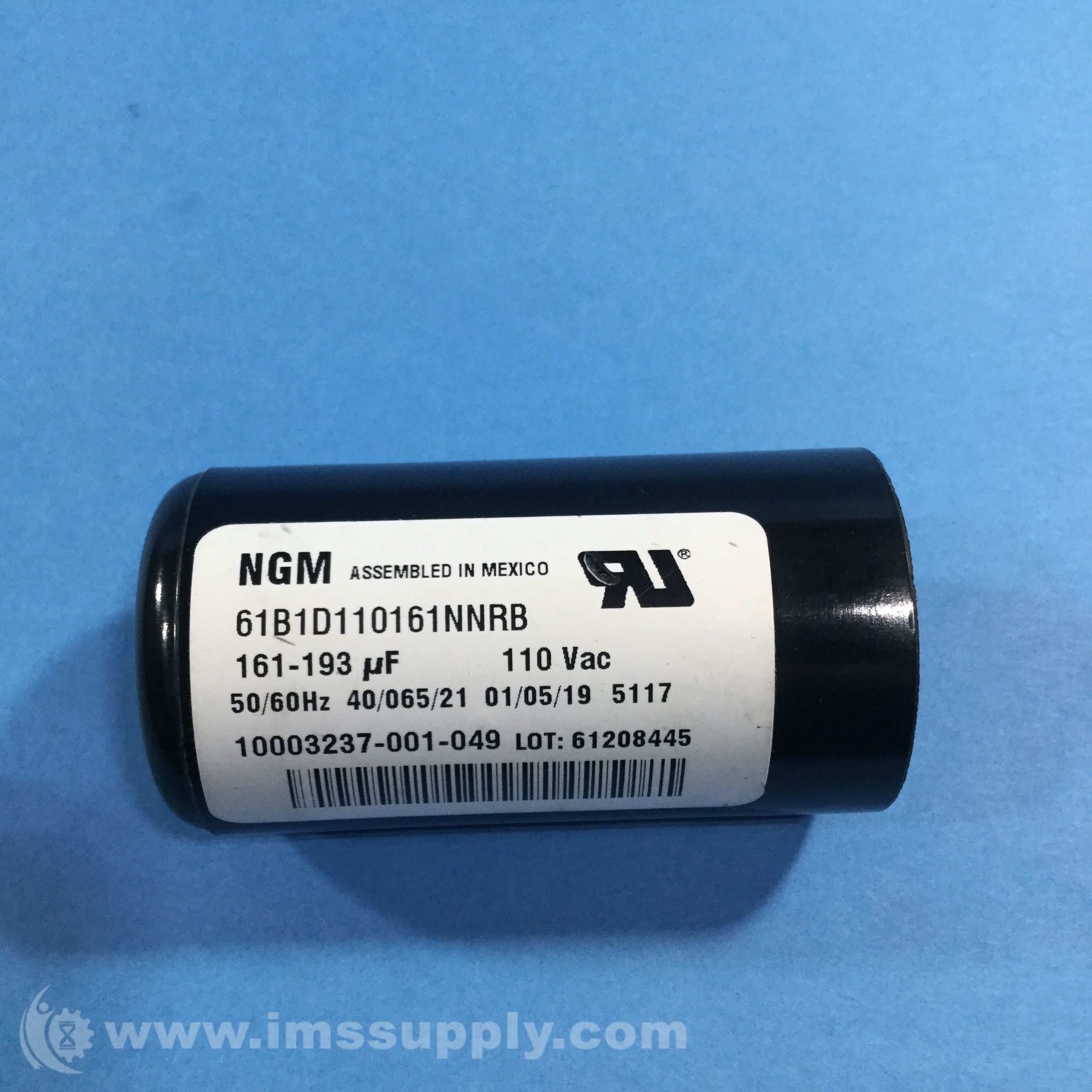 NGM 61B1D110161NNRB Capacitor, 110 VAC, 161193 uf, 50/60 Hz IMS Supply