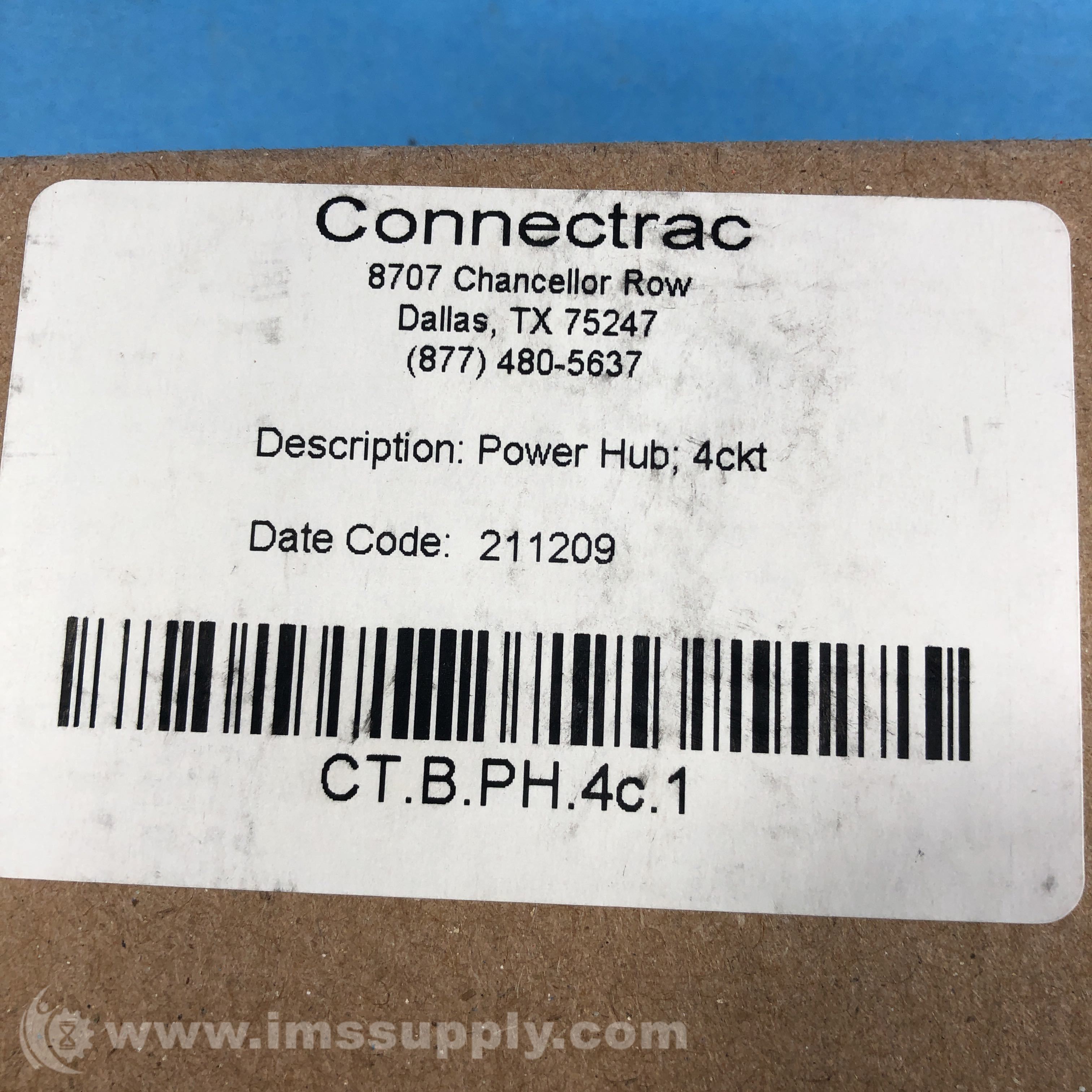 Connectrac CT.B.PH.4C.1 Raceway Power Hub IMS Supply