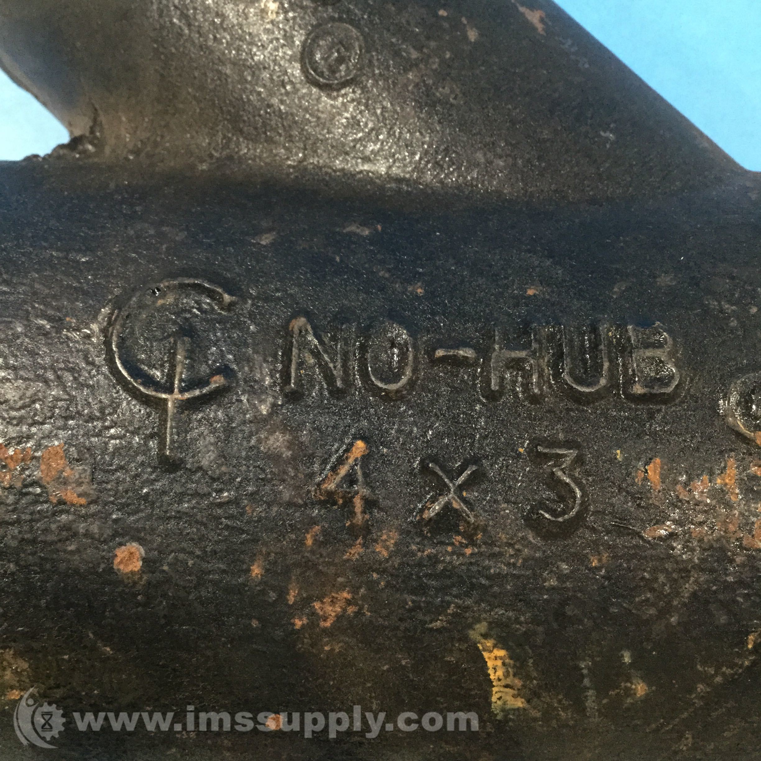 Tyler Pipe Company 4 x 3 in. No Hub Cast Iron Reducing Wye IMS Supply