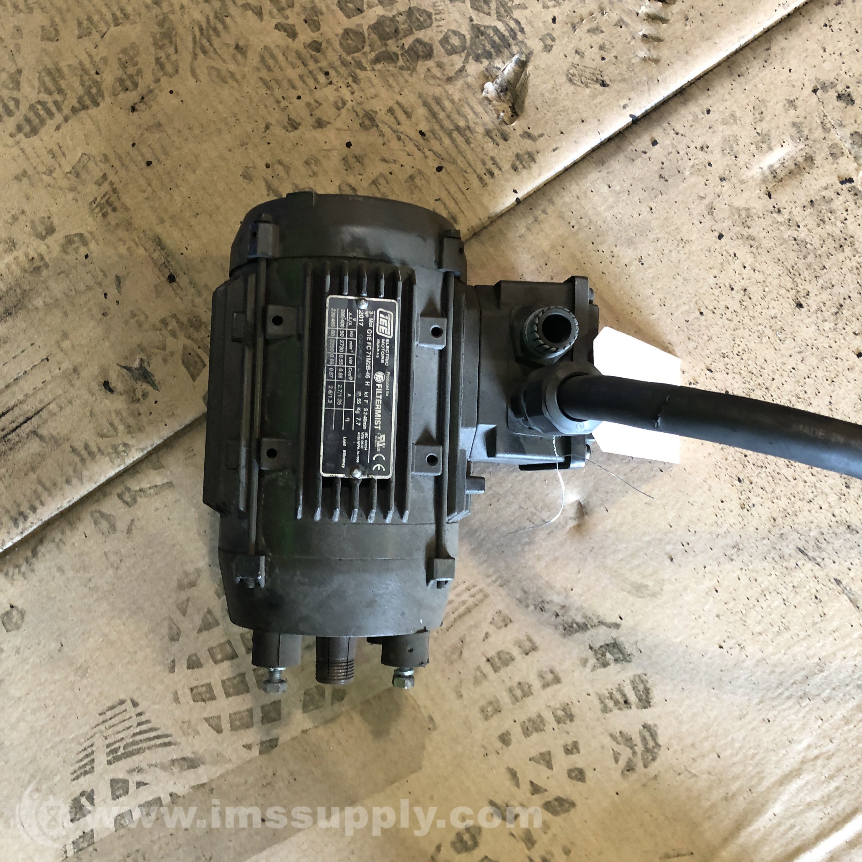 Tee Electric Motors Q1E FC 71M2B46 H 3 Phase Electric Motor IMS Supply