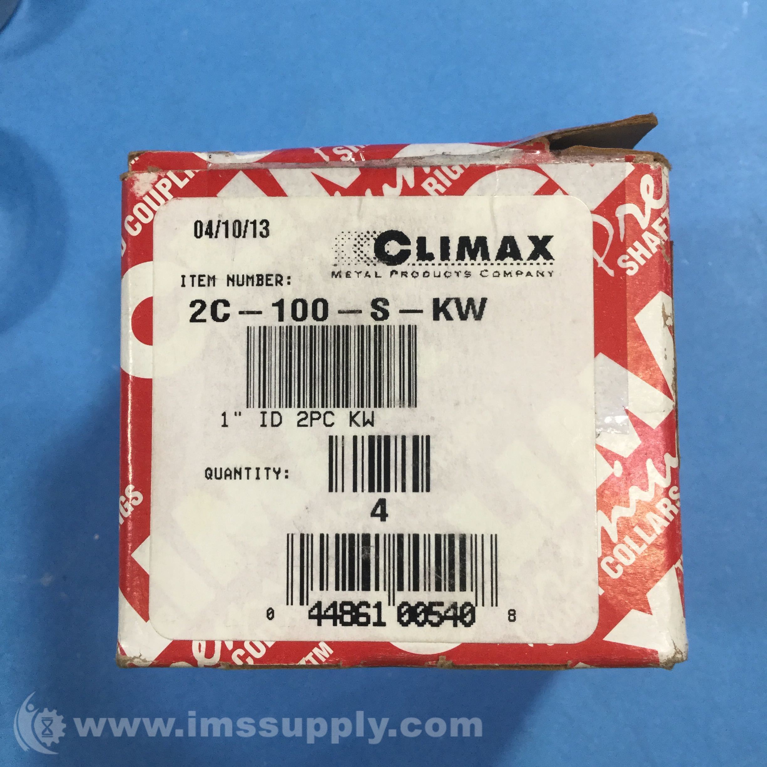 Climax Metal Products 2C100SKW TwoPiece Clamping Collar IMS Supply