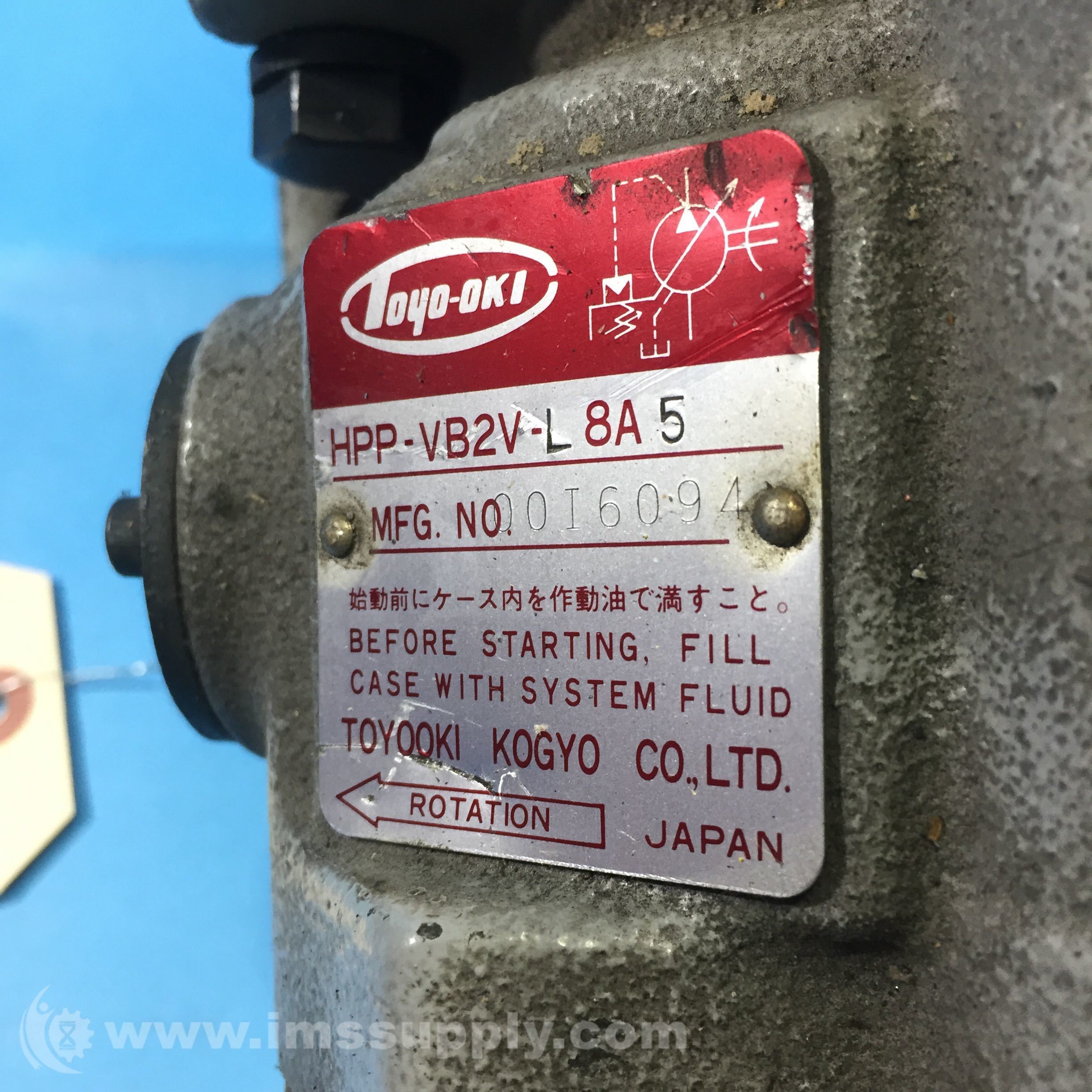 Toyo-Oki HPP-VB2V-L 8A 5 Piston Pump - IMS Supply