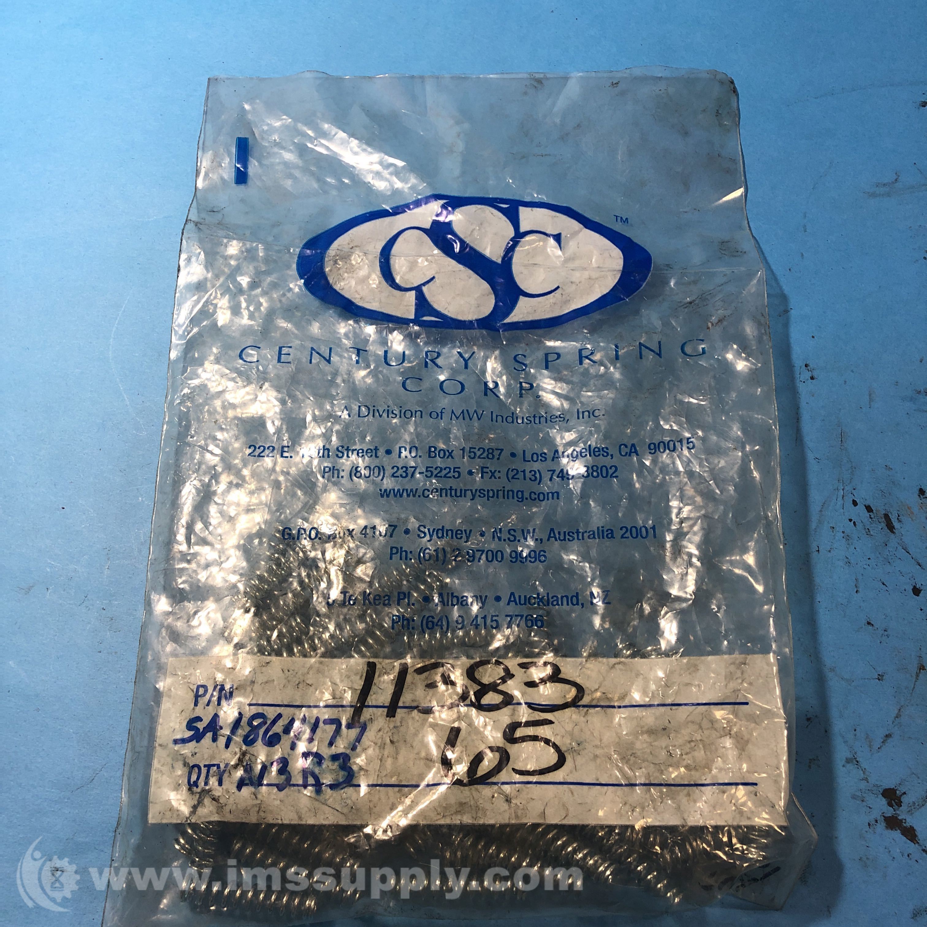 Century Spring 11383 Bag of 65 Compression Springs - IMS Supply
