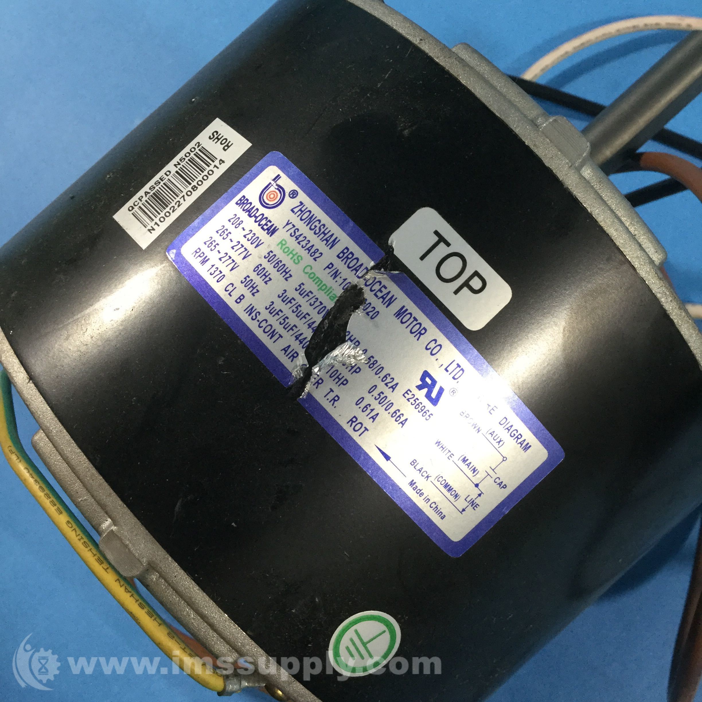 Zhongshan Broad-Ocean Motor Y7S423A82 Blower Motor - IMS Supply