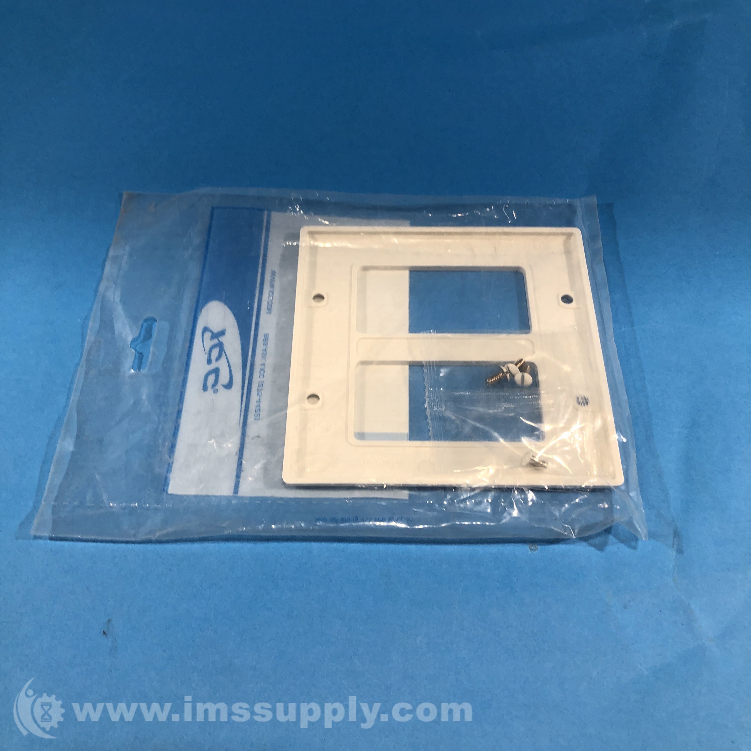 ICC IC107DFDWH Dual-Gang Switch Faceplate - IMS Supply