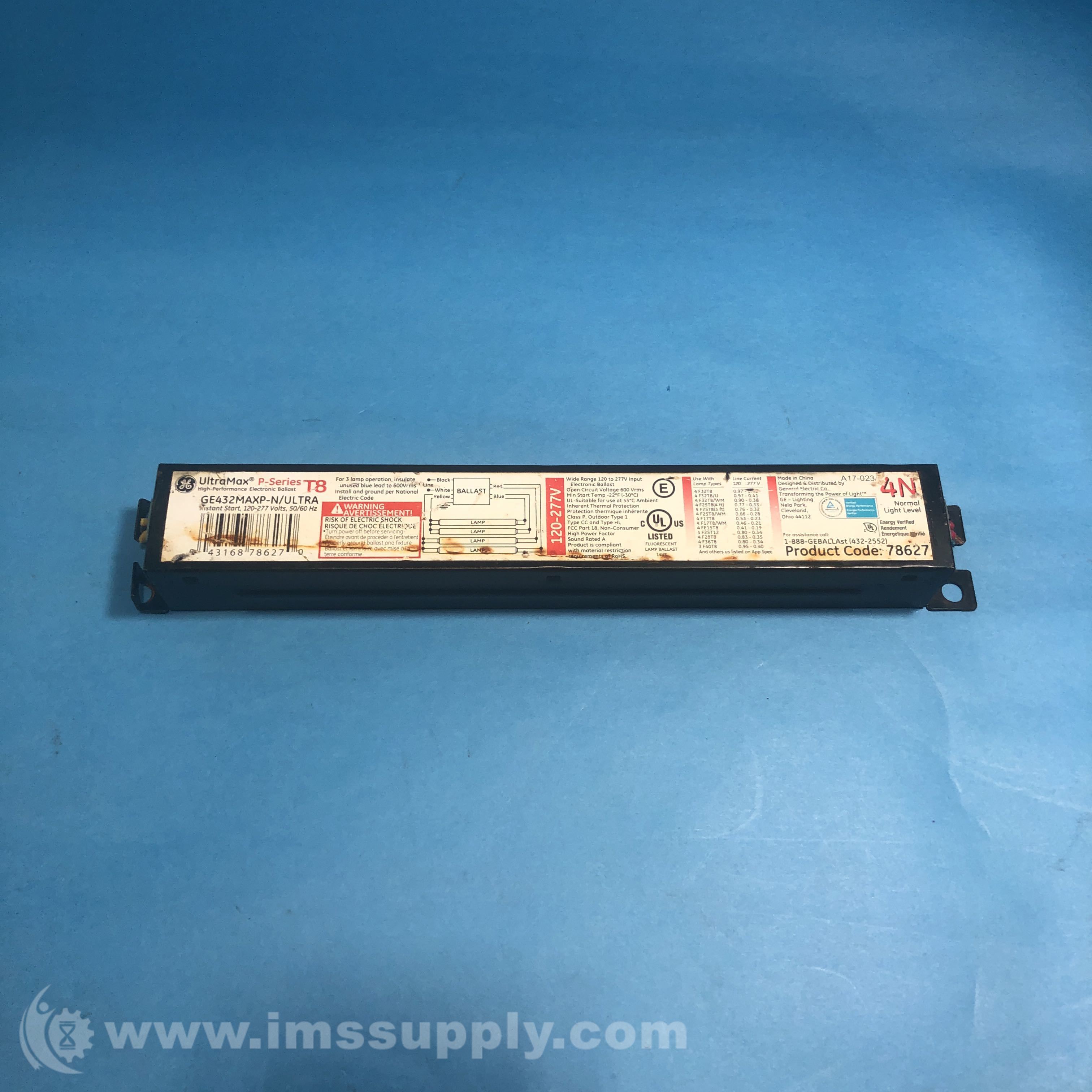 General Electric GE432MAXPN/ULTRA Linear Lamp Ballast IMS Supply