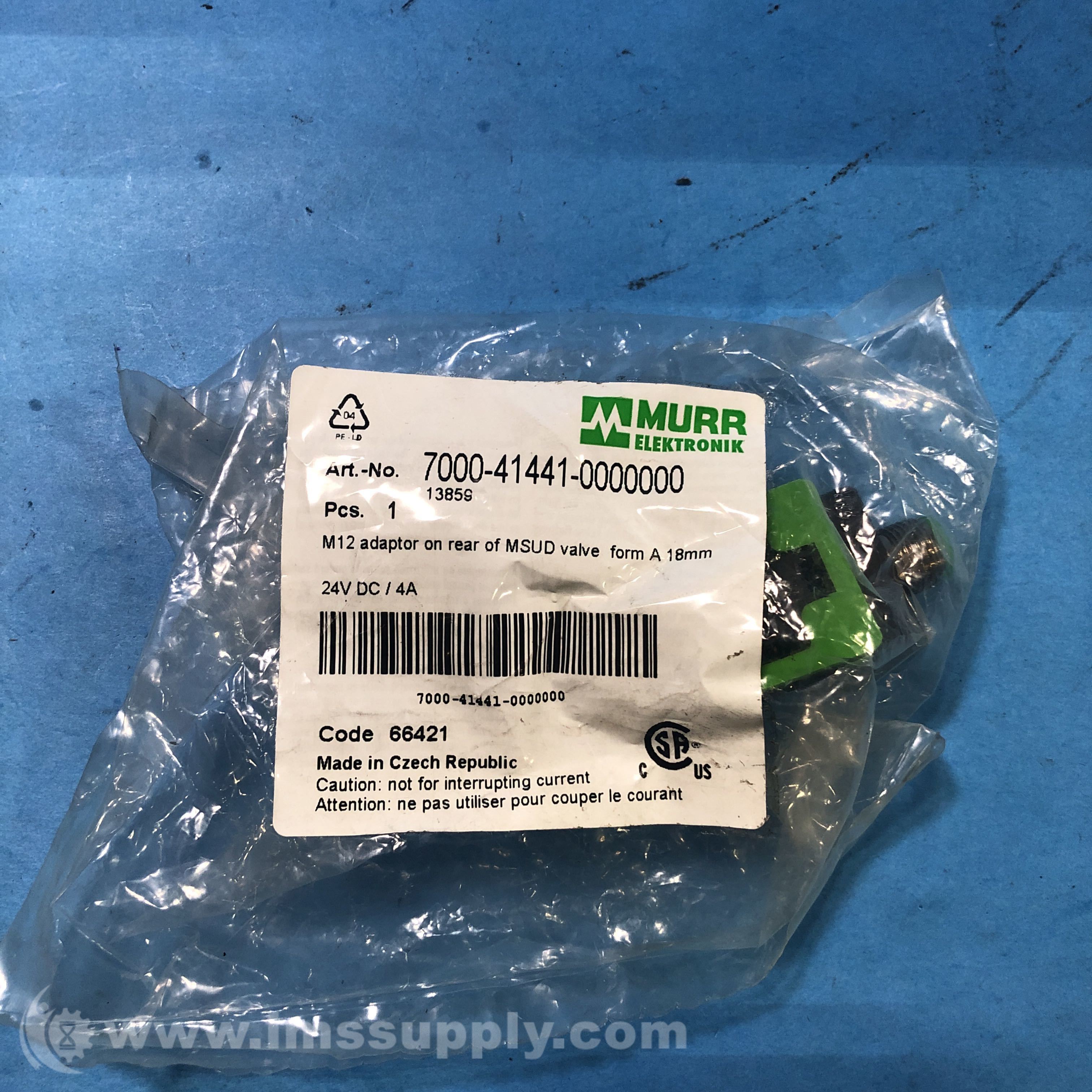 Murrelektronik 7000-41441-0000000 M12 Valve Connector - IMS Supply