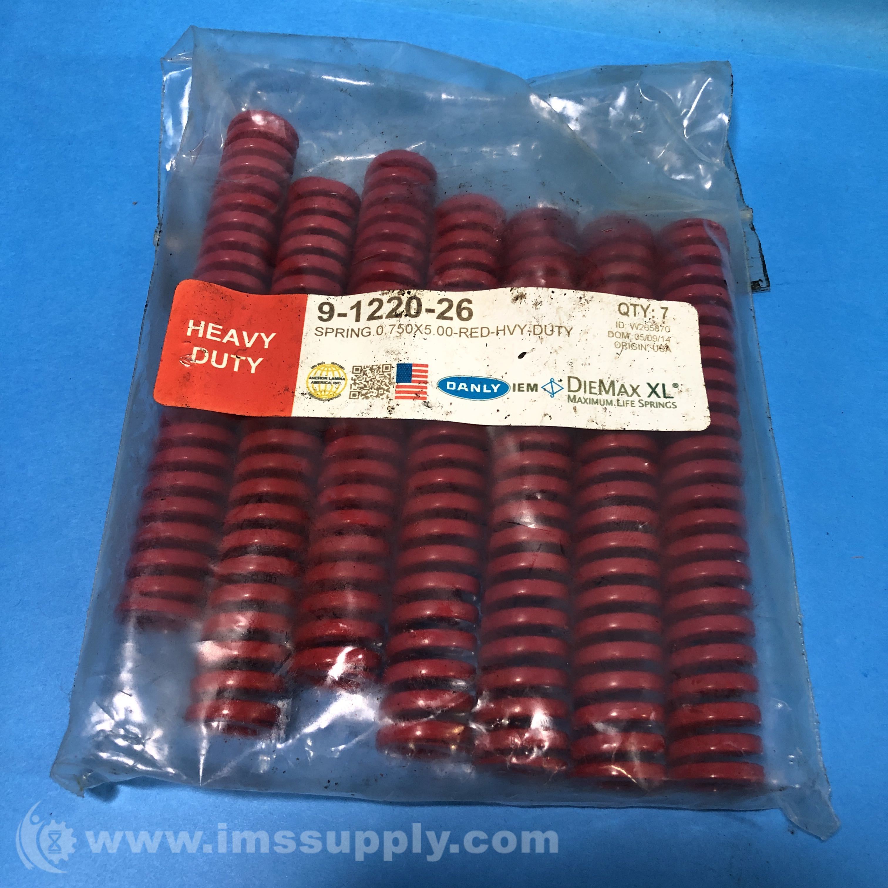 Danly 9122026 Pack of 7 Heavy Duty Die Springs IMS Supply