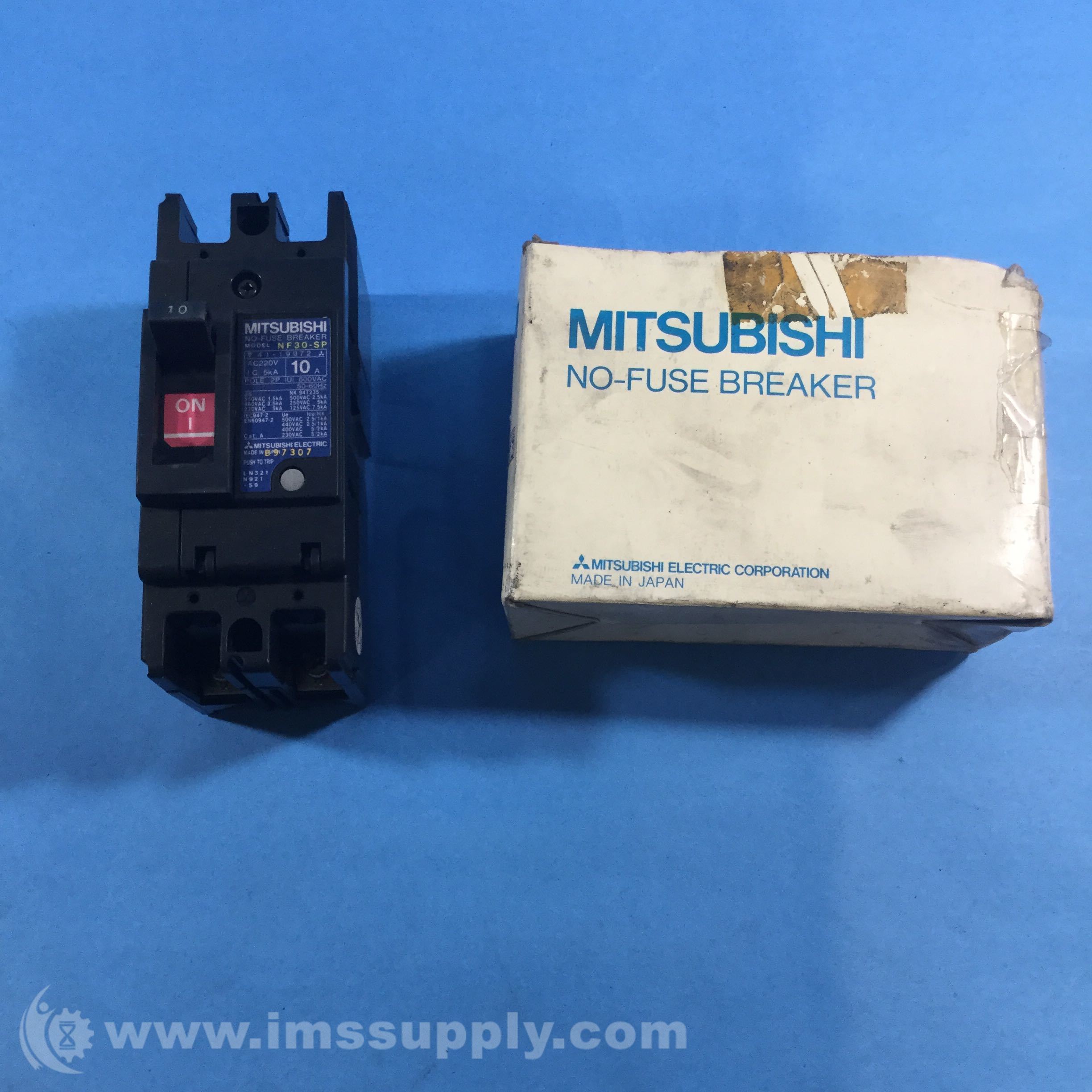 Mitsubishi NF30-SP No Fuse Circuit Breaker, AC220V, 10A - IMS Supply
