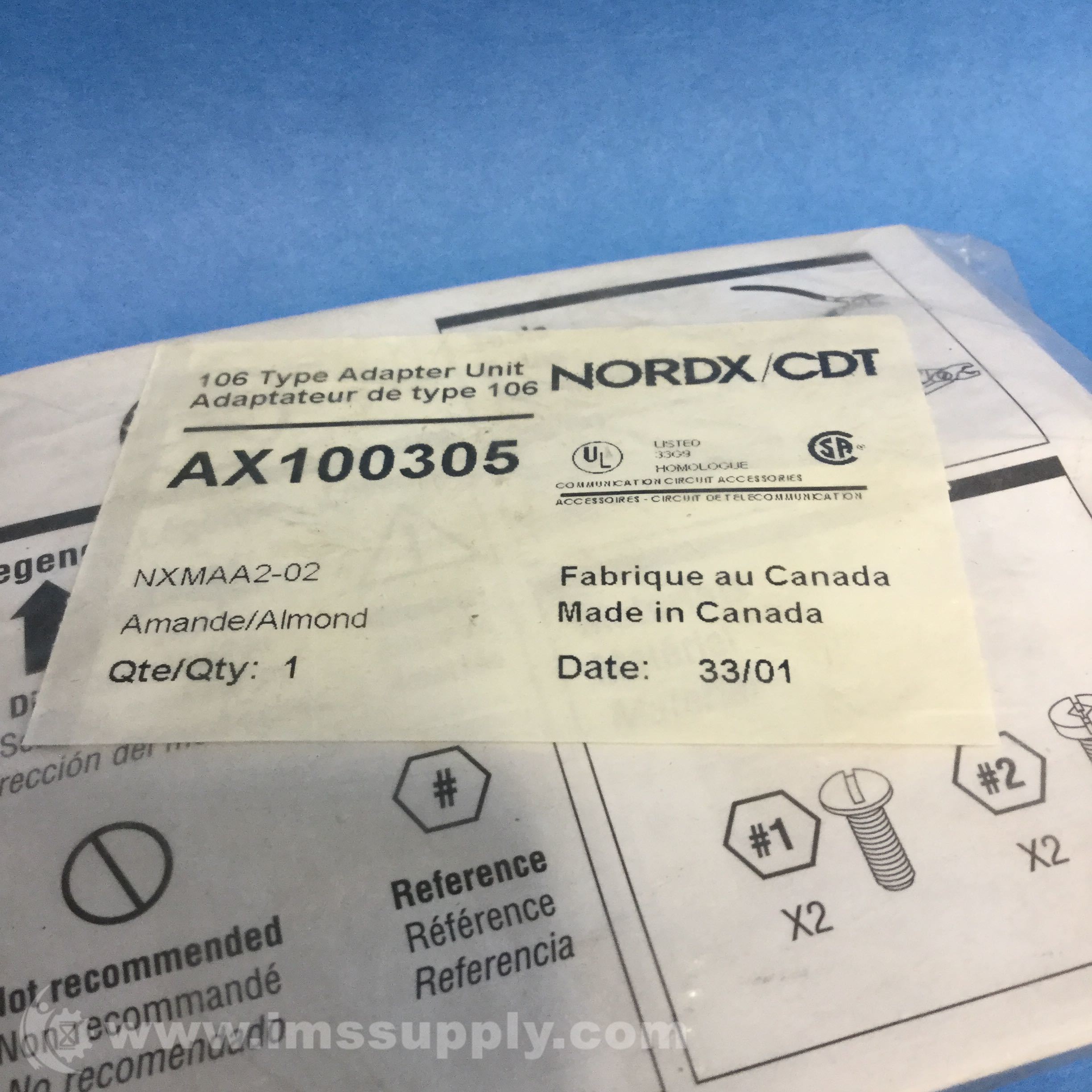 NORDX/CDT AX100305 Adapter Frame IMS Supply