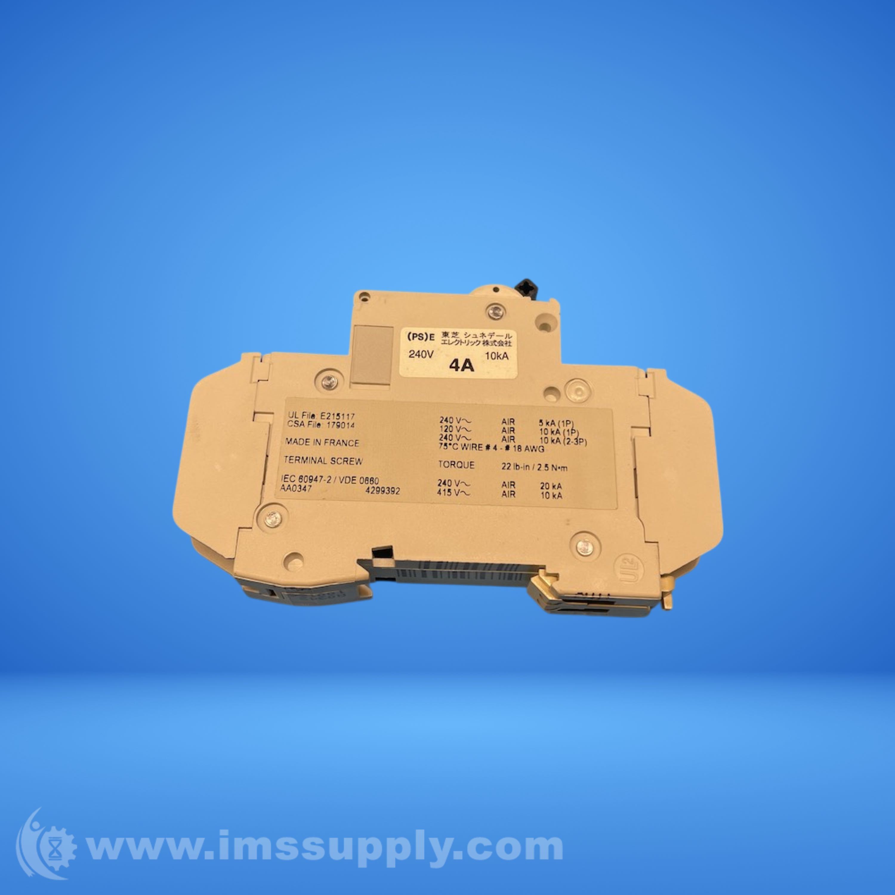 Schneider Electric 60105 Miniature Circuit Breaker - IMS Supply