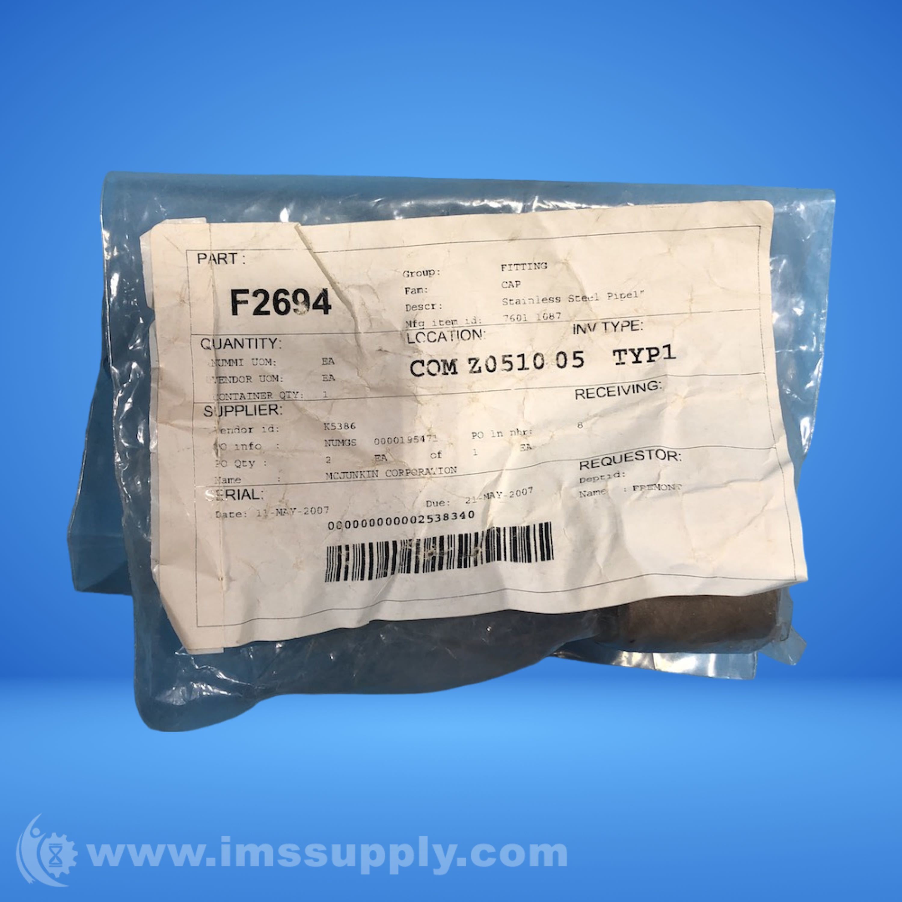 Toyota Tsusho America Inc. 7601-1087 - IMS Supply