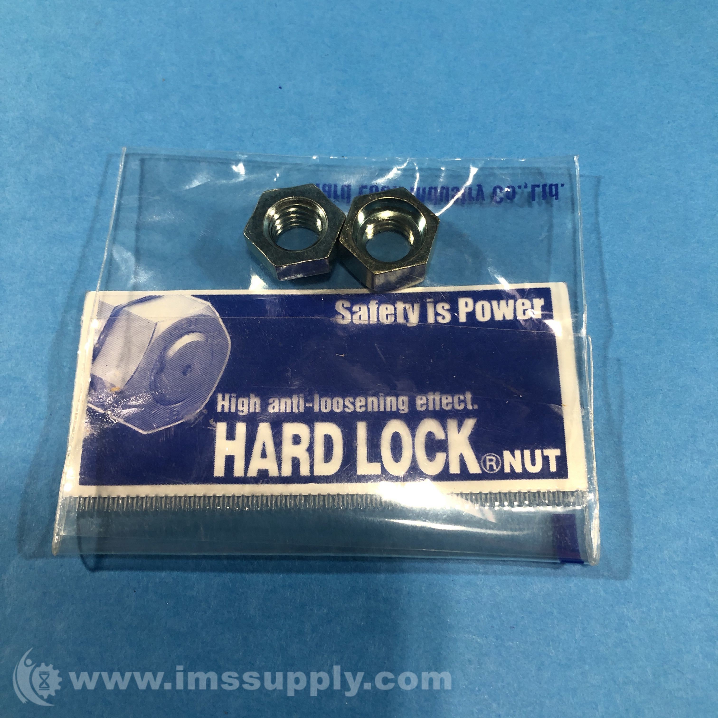 Hardlock Industry Bag of 2 Steel Hex Hard Locking Nuts - IMS Supply