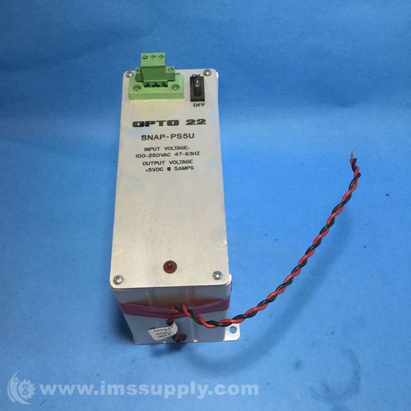 OPTO 22 - SNAP-PS5U SNAP Power Supply 100-250 VAC to 5 VDC - Instru-measure