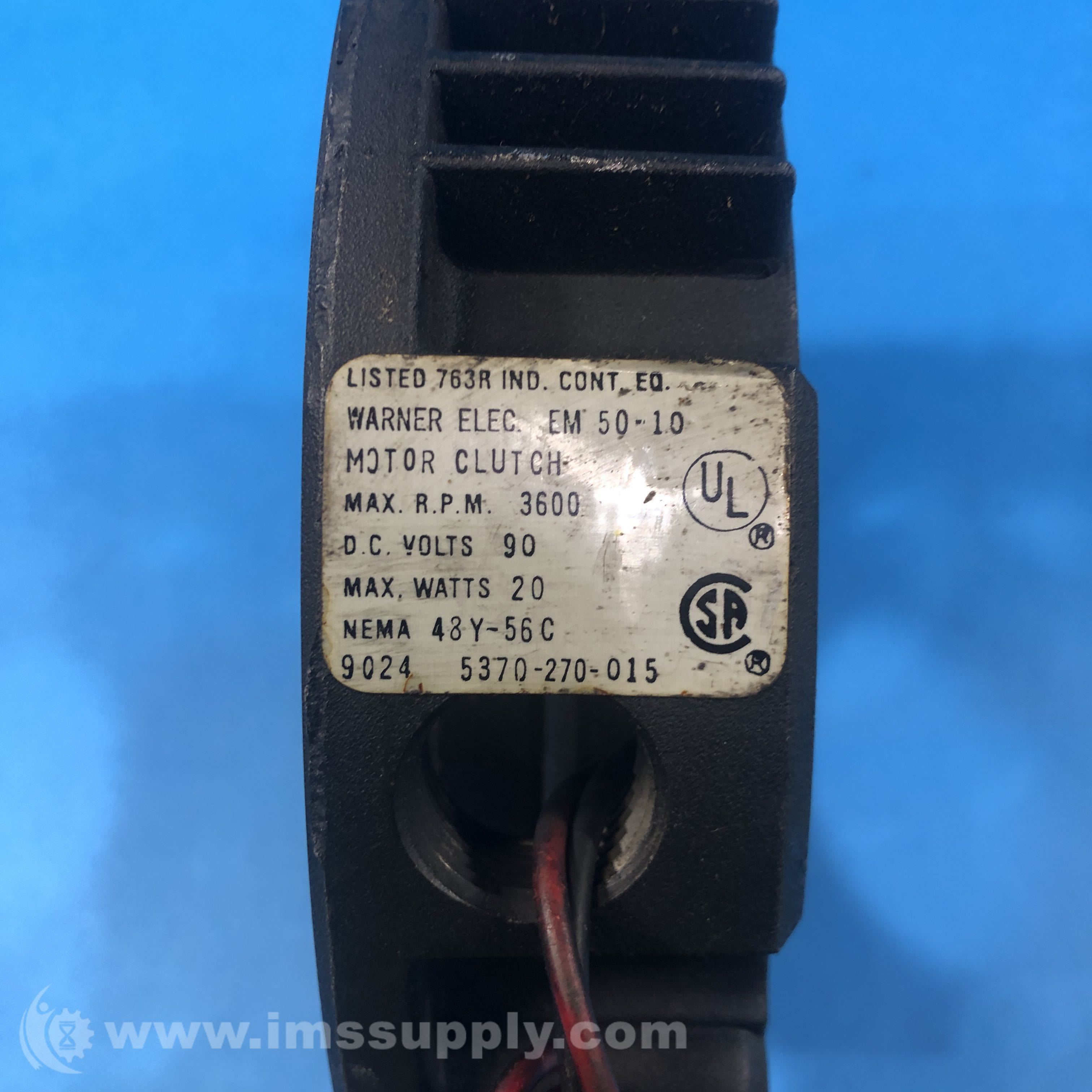 Warner Electric 5370-270-015 Motor Clutch - IMS Supply