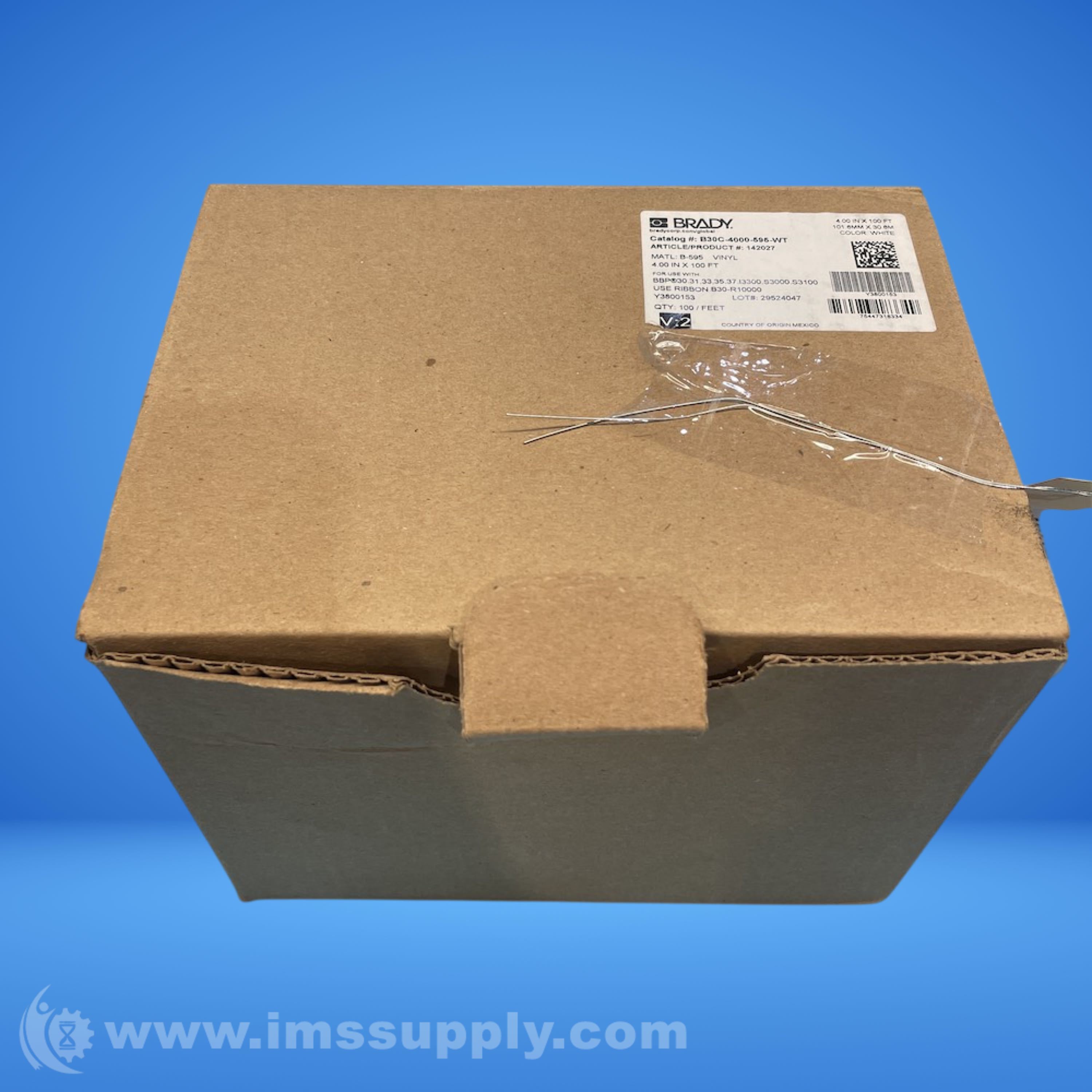 Brady B30C-4000-595-WT Vinyl Labels - IMS Supply