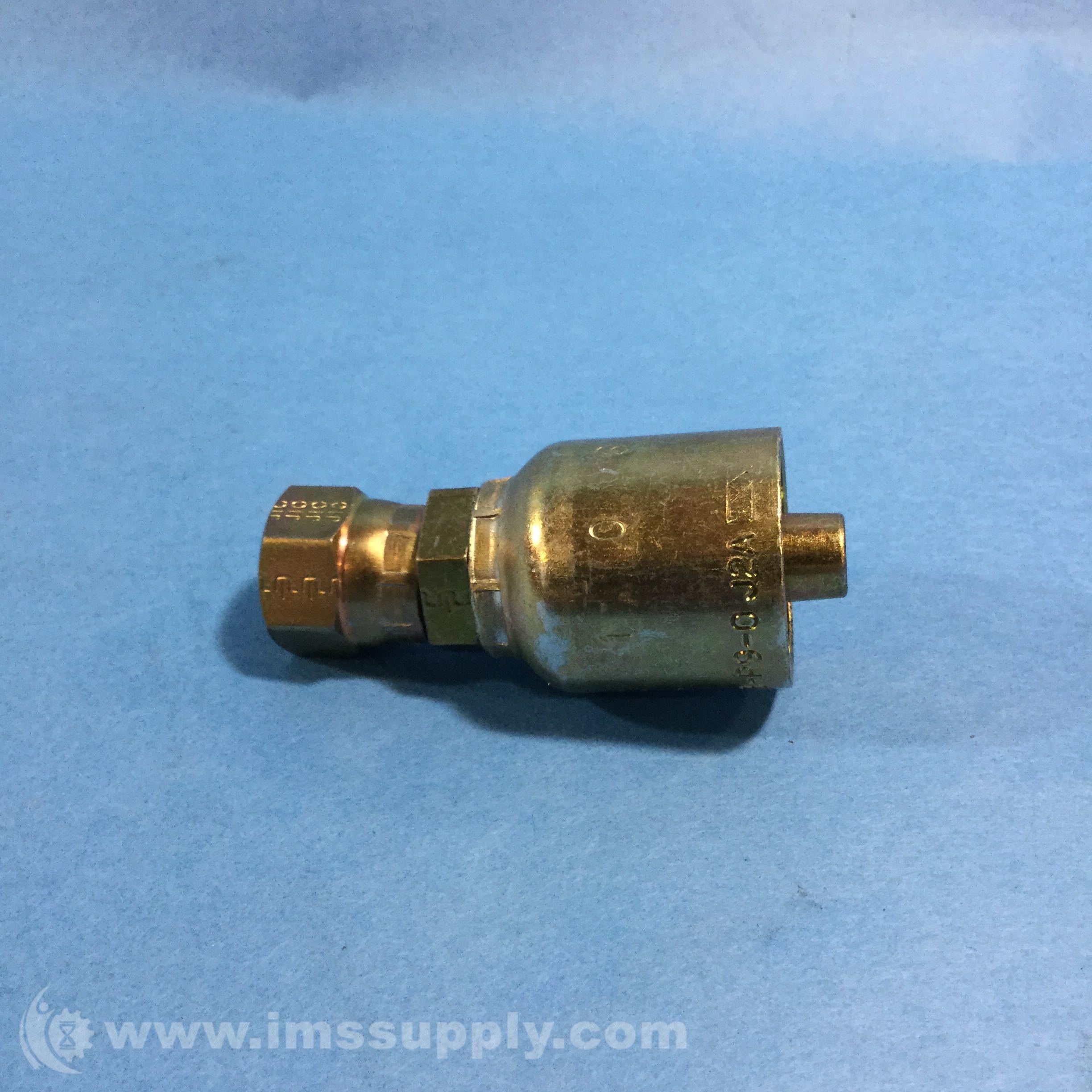 Parker 1064366 Female Swivel Adapter 3/8 JIC X 3/8 Hose Steel IMS Supply