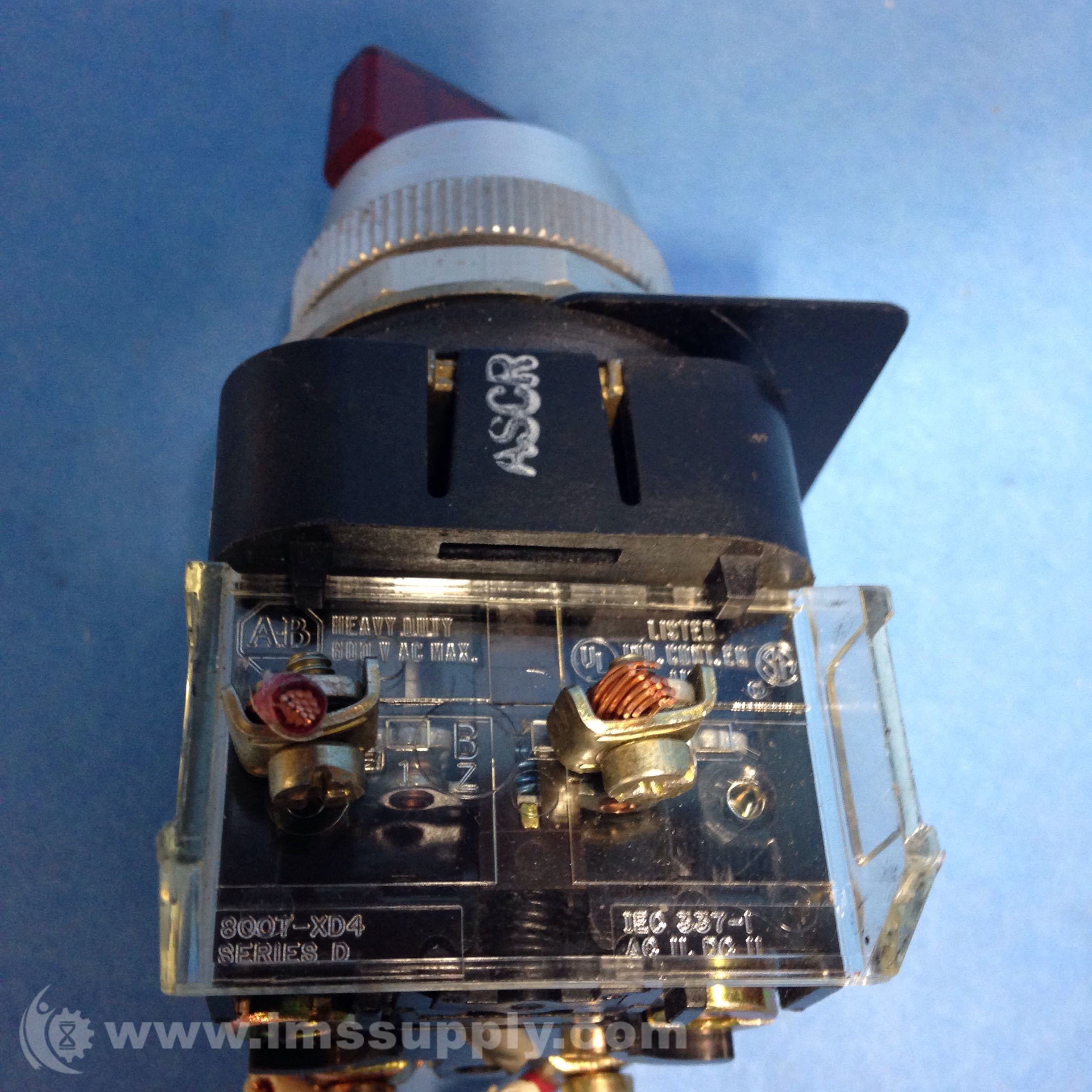 Allen Bradley 800T16HR2KB6AX Selector Switch IMS Supply