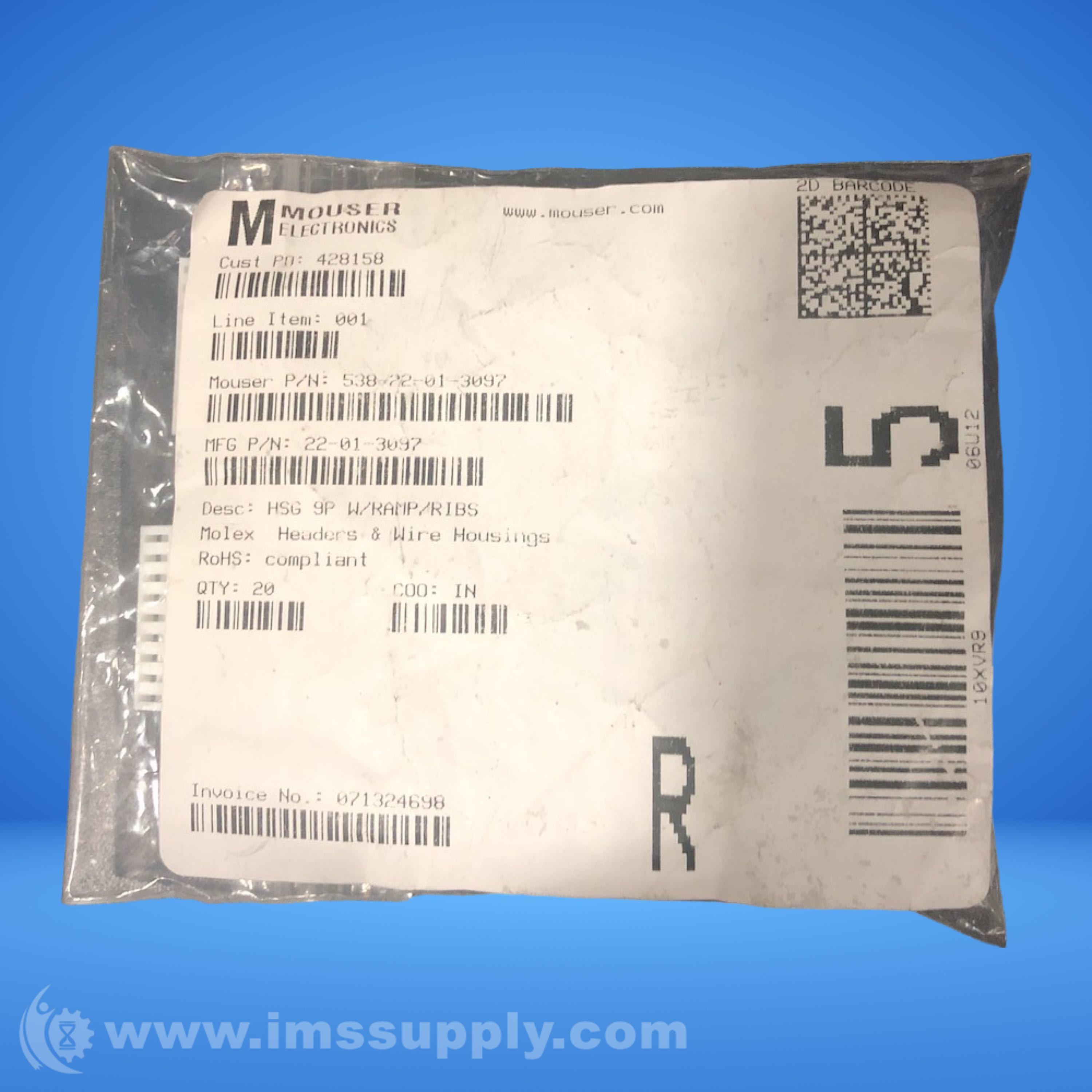 Molex 22-01-3097 Bag of 20 - IMS Supply