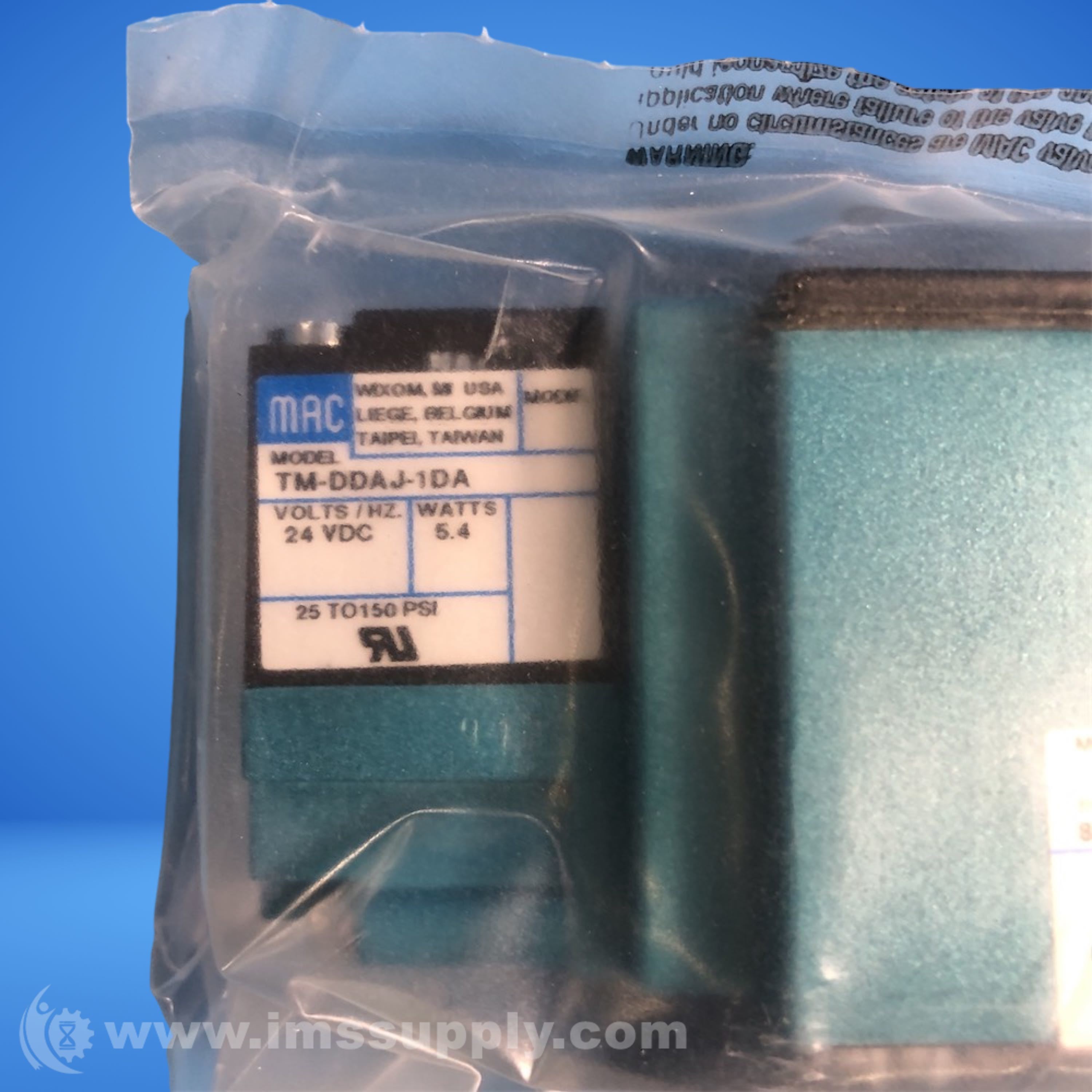 MAC Valves 82A-AC-000-TM-DDAP-1DA Solenoid Valve - IMS Supply