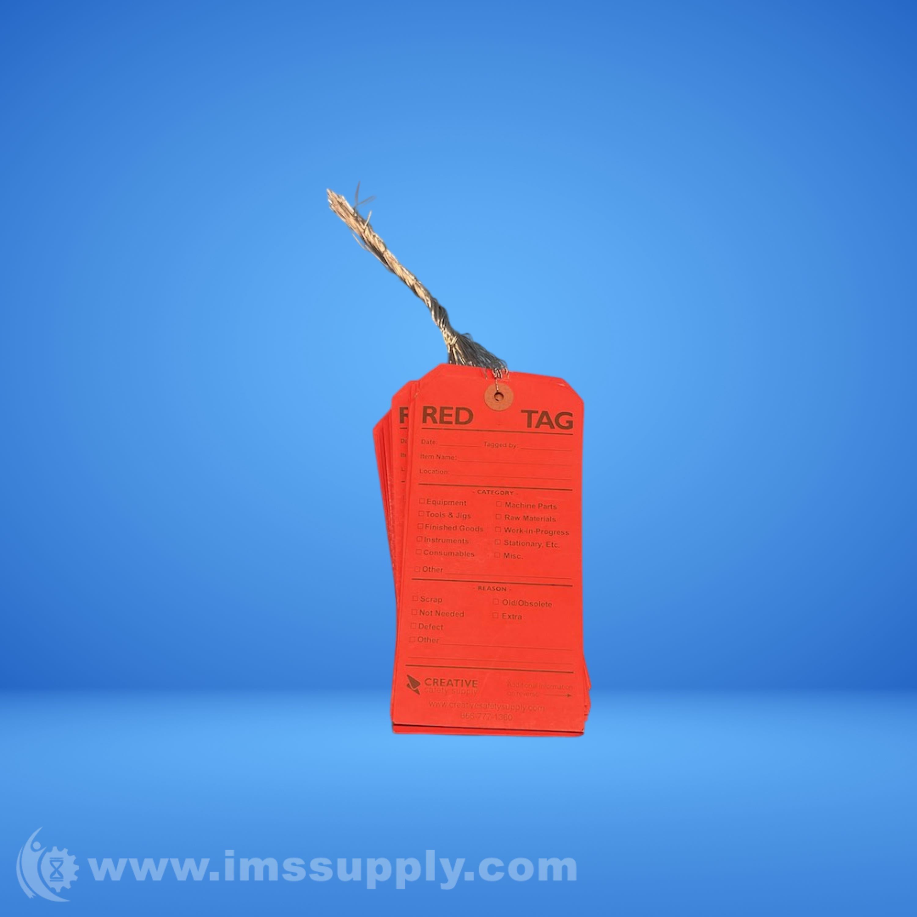 Creative Safety Supply Bundle of 43 5S Red Tags - IMS Supply