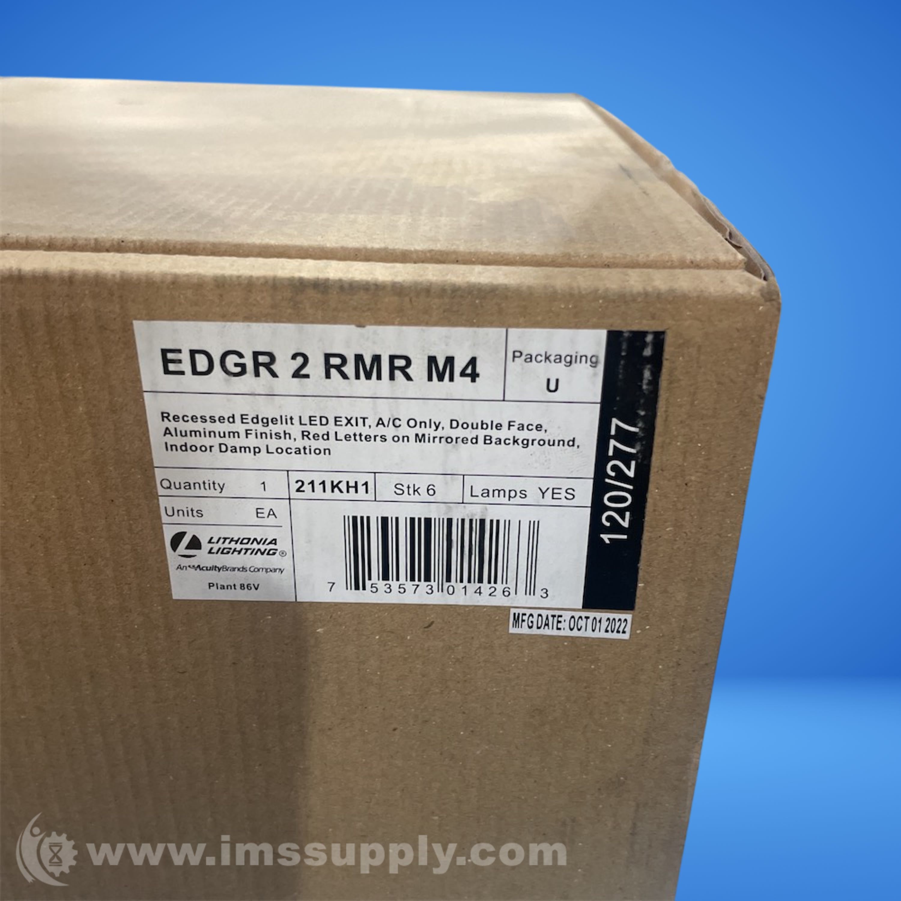 Lithonia EDGR 2 RMR M4 Edge-Lit Exit Sign - IMS Supply