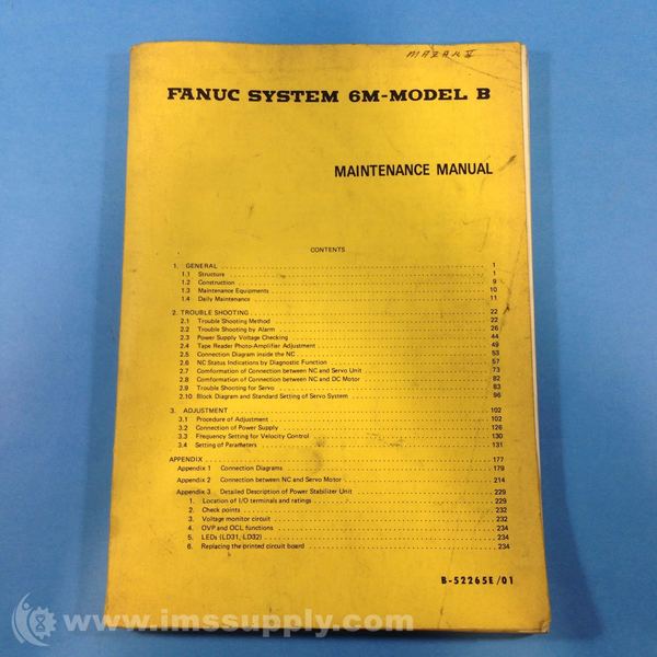 Fanuc 6M Control Maintenance B 52025E01 Manual