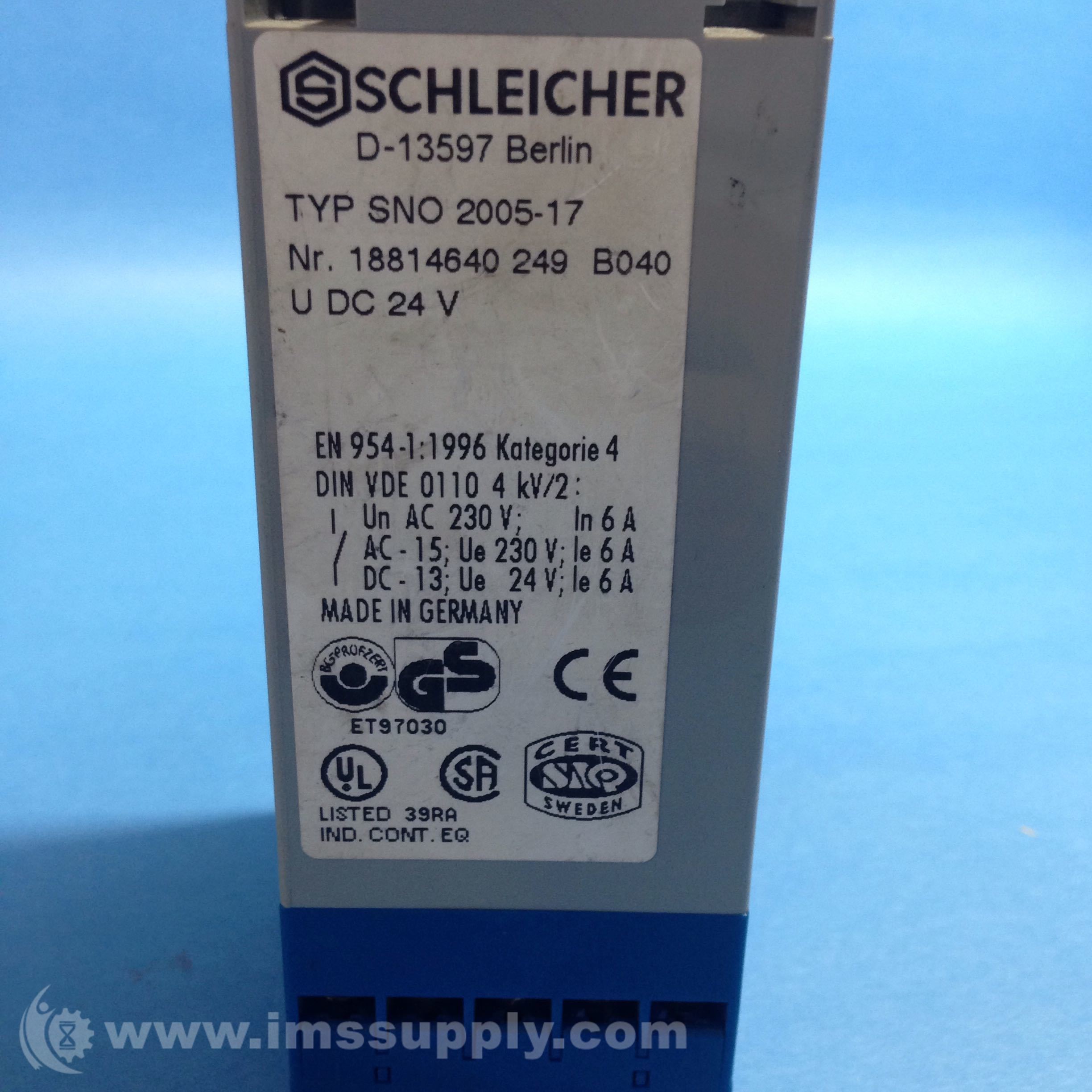 Details about   1pcs Used SCHLEICHER Relay SNO1005 D 